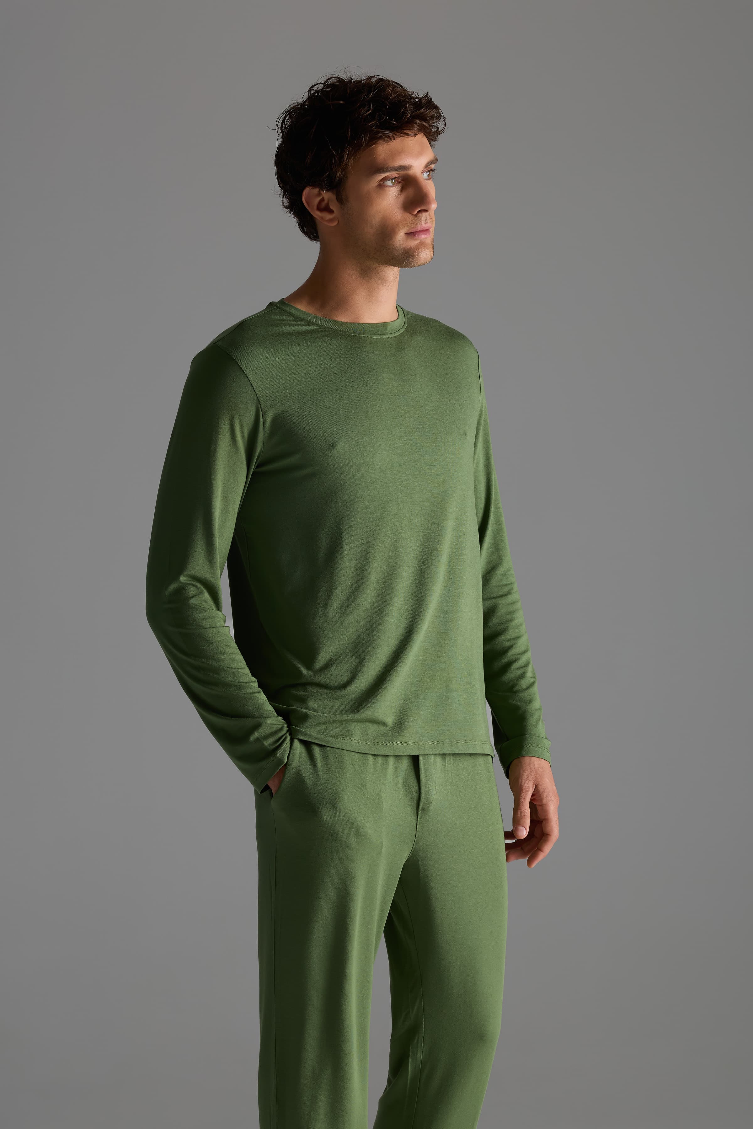 Men's Green Modal Tee — view 4