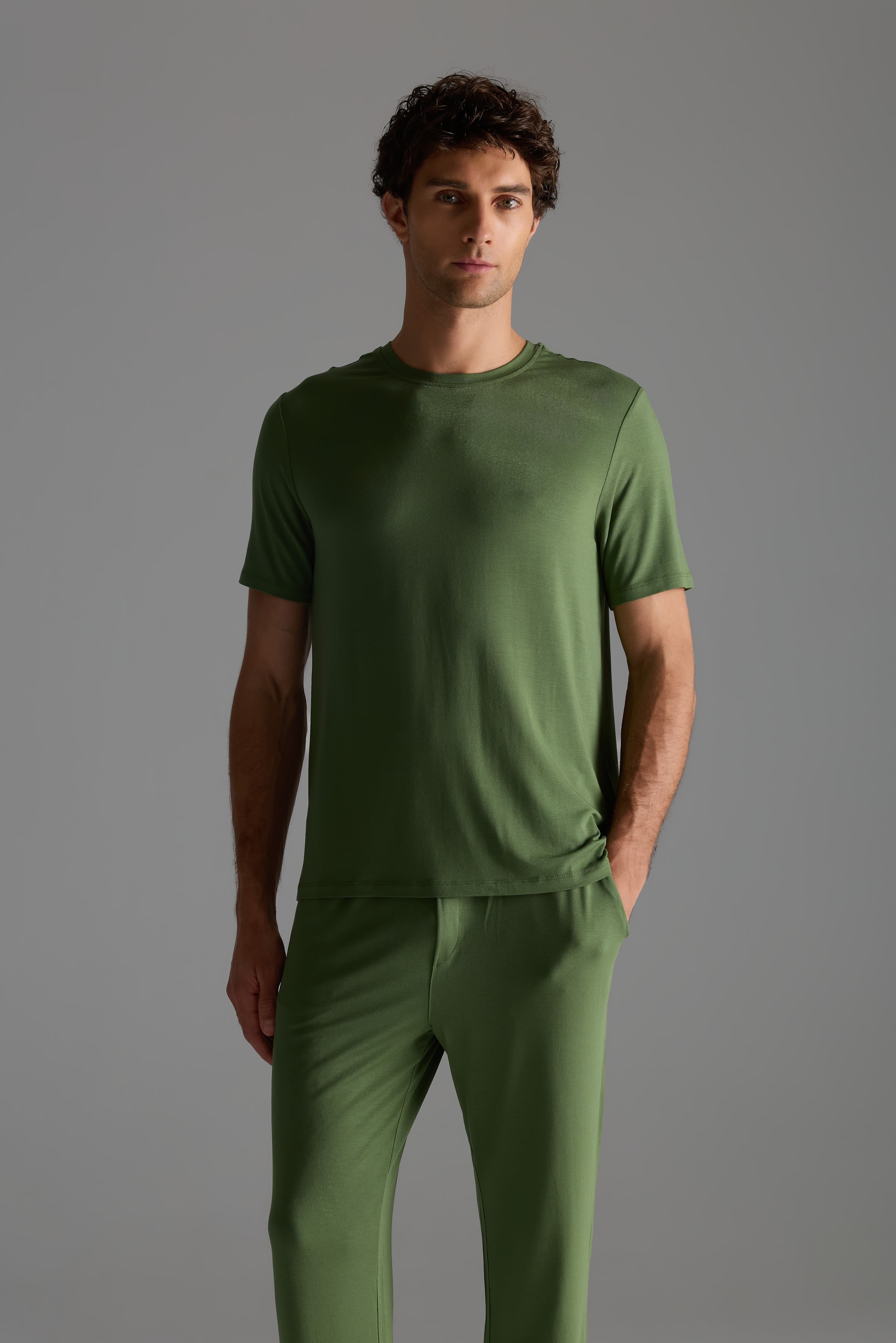 Men's Green Modal Tee — view 1