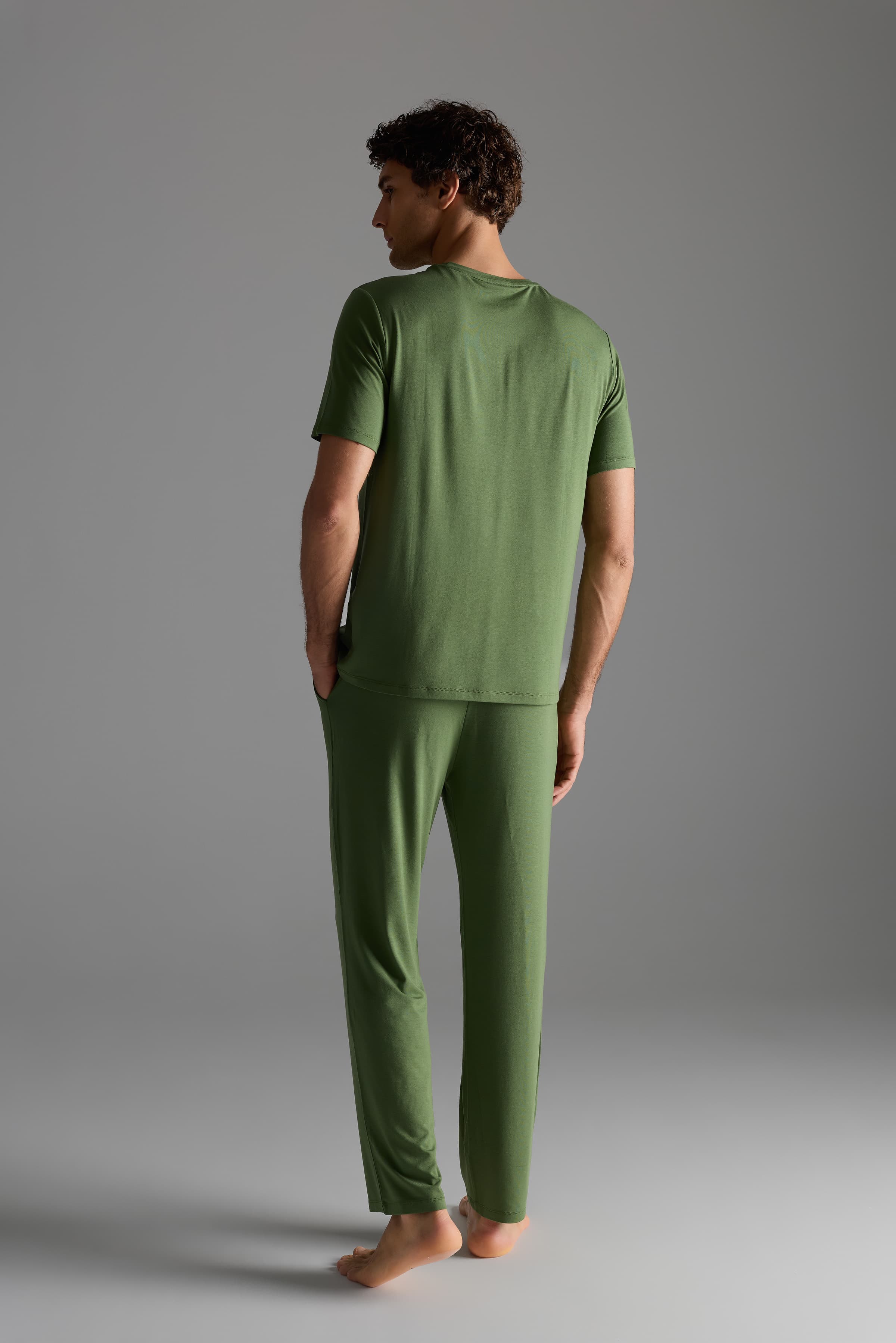 Men's Green Modal Tee — view 4