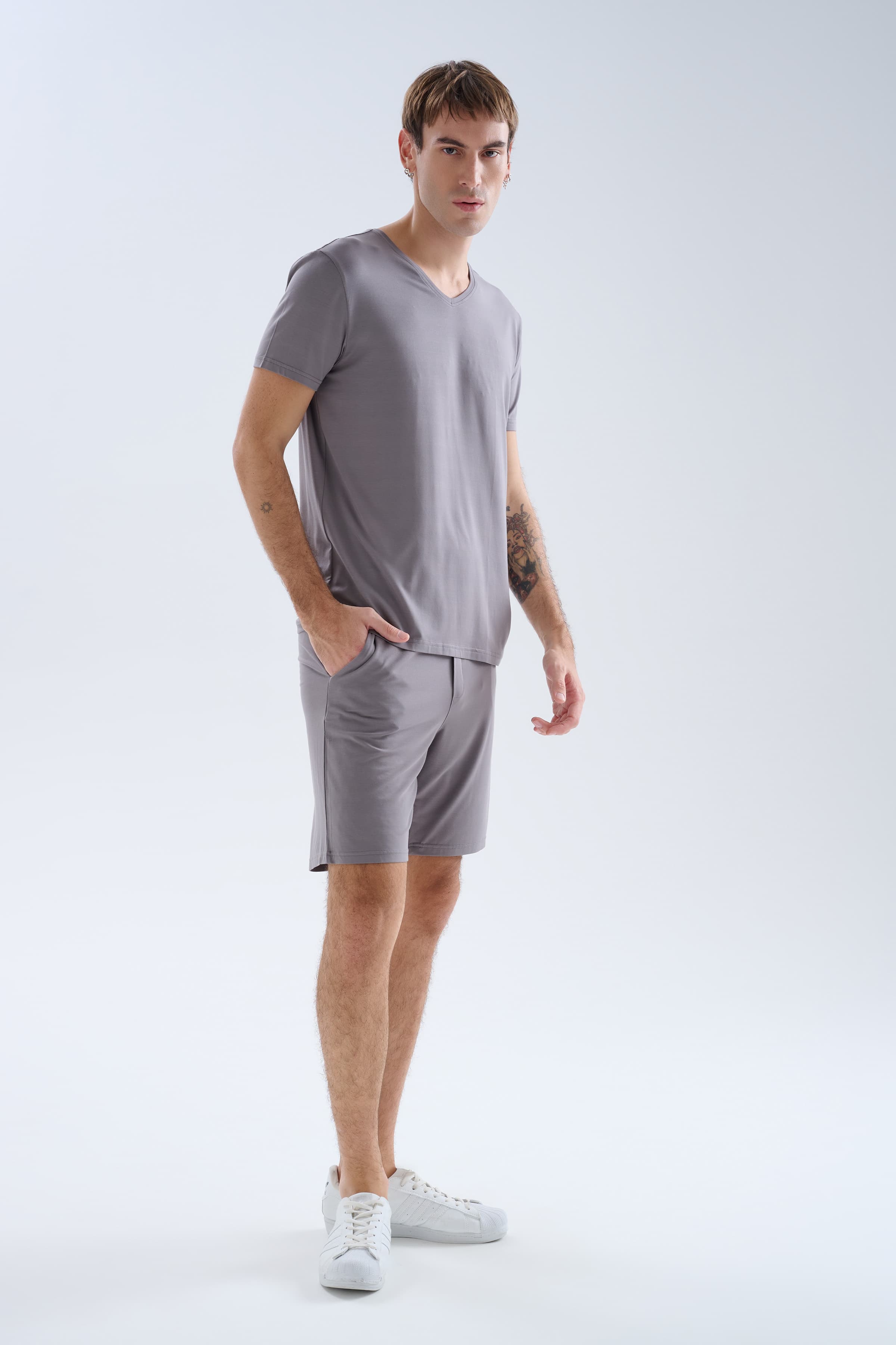 Men's Grey Modal Tee — view 3