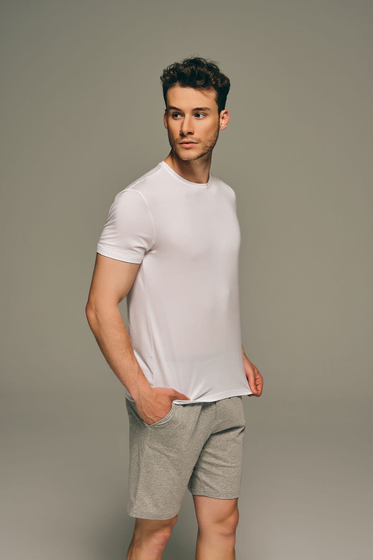 Men's White Modal Tee — view 2