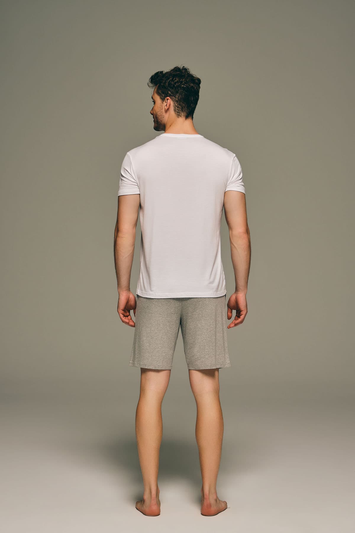 Men's White Modal Tee — view 4