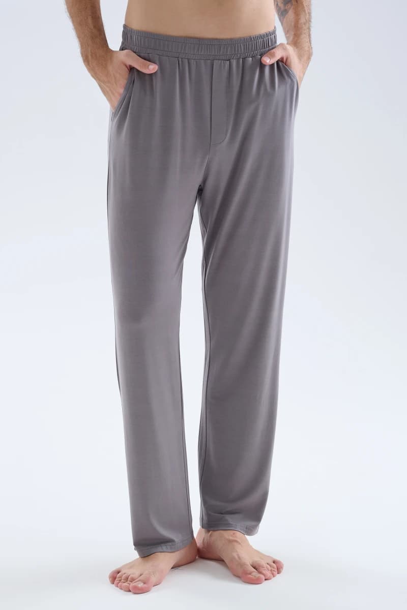 Men's Grey Modal Trousers — view 1