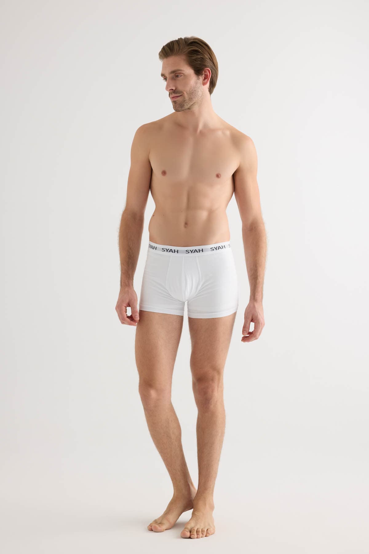 Men's White Cotton Boxer — view 2
