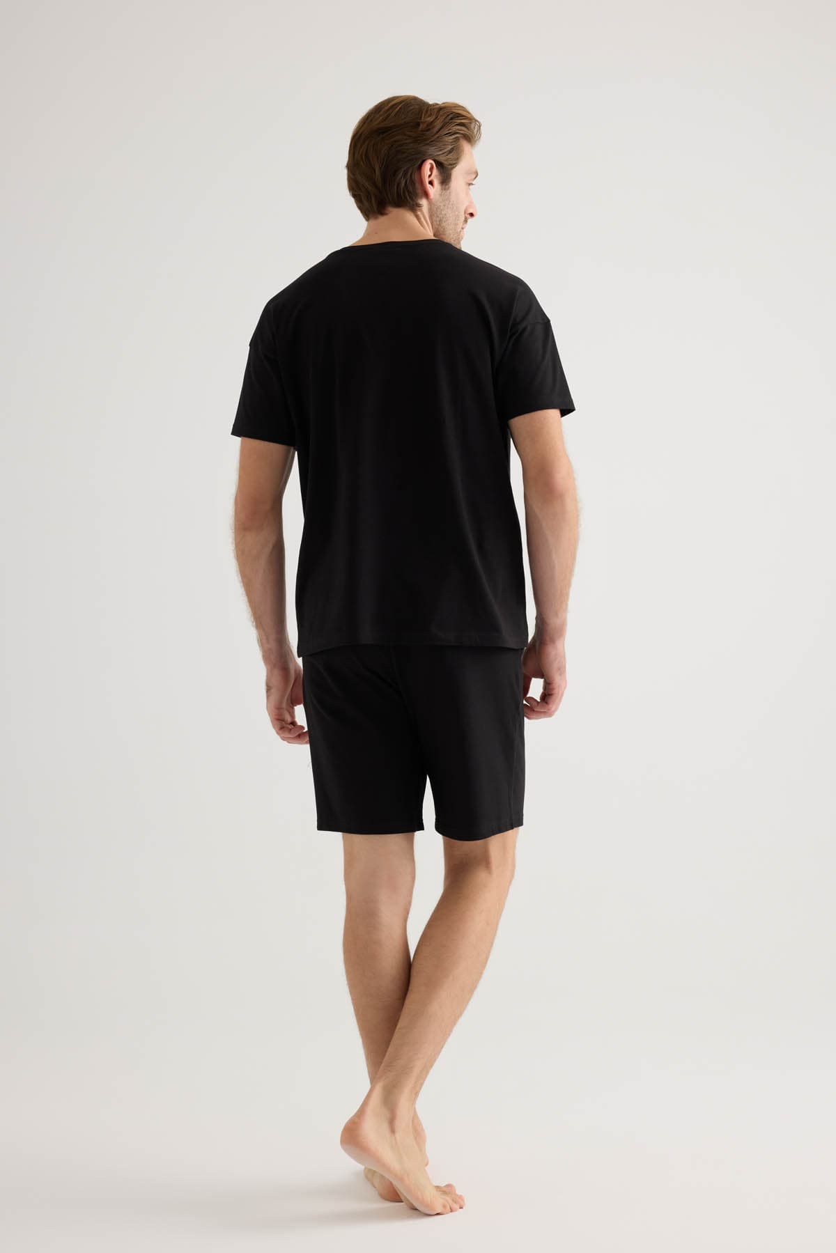 Men's Black Cotton Shorts — view 4