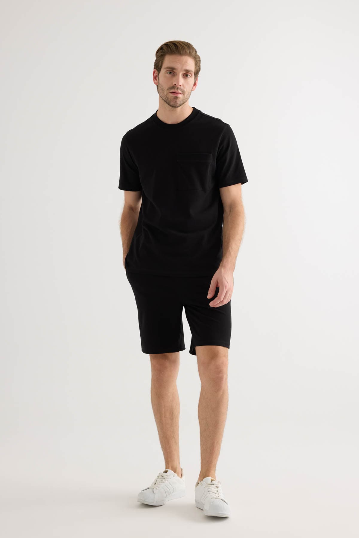 Men's Black Cotton Tee — view 2