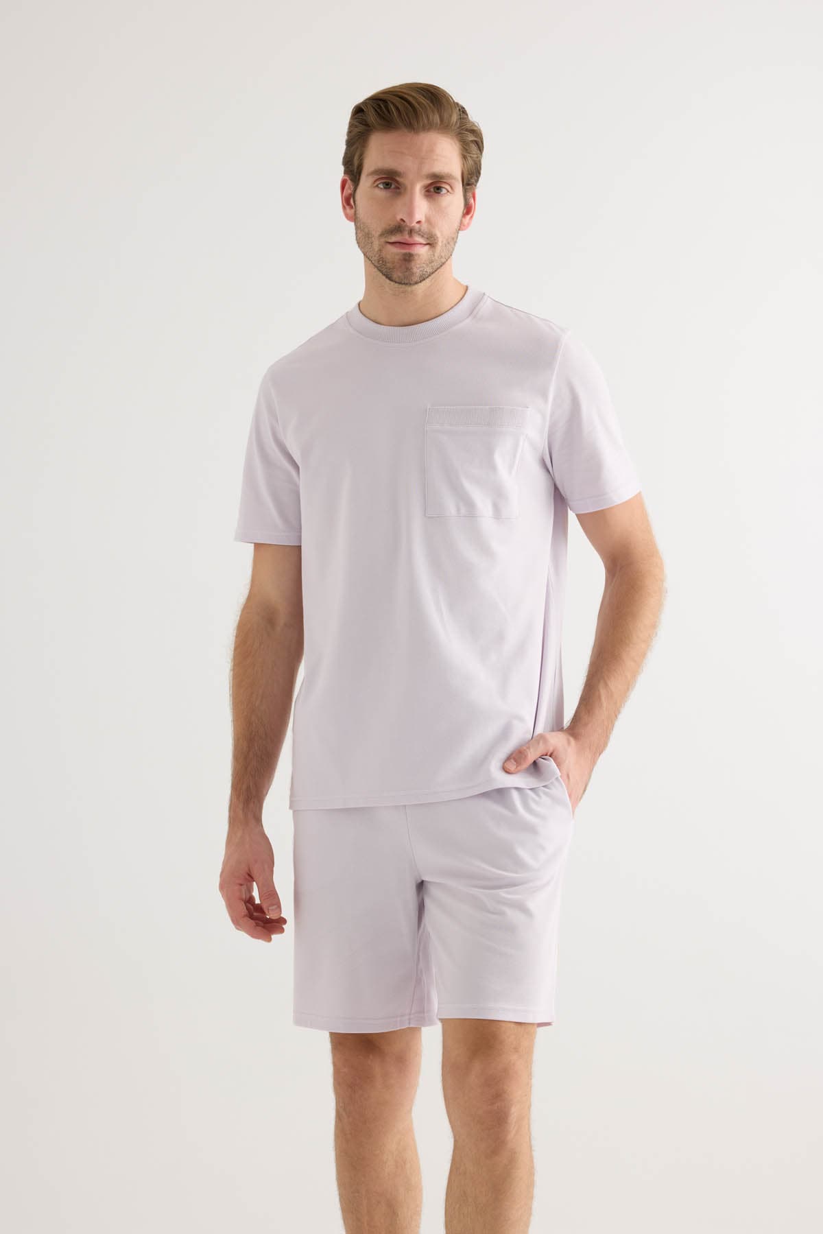 Men's Lilac Cotton Tee — view 3