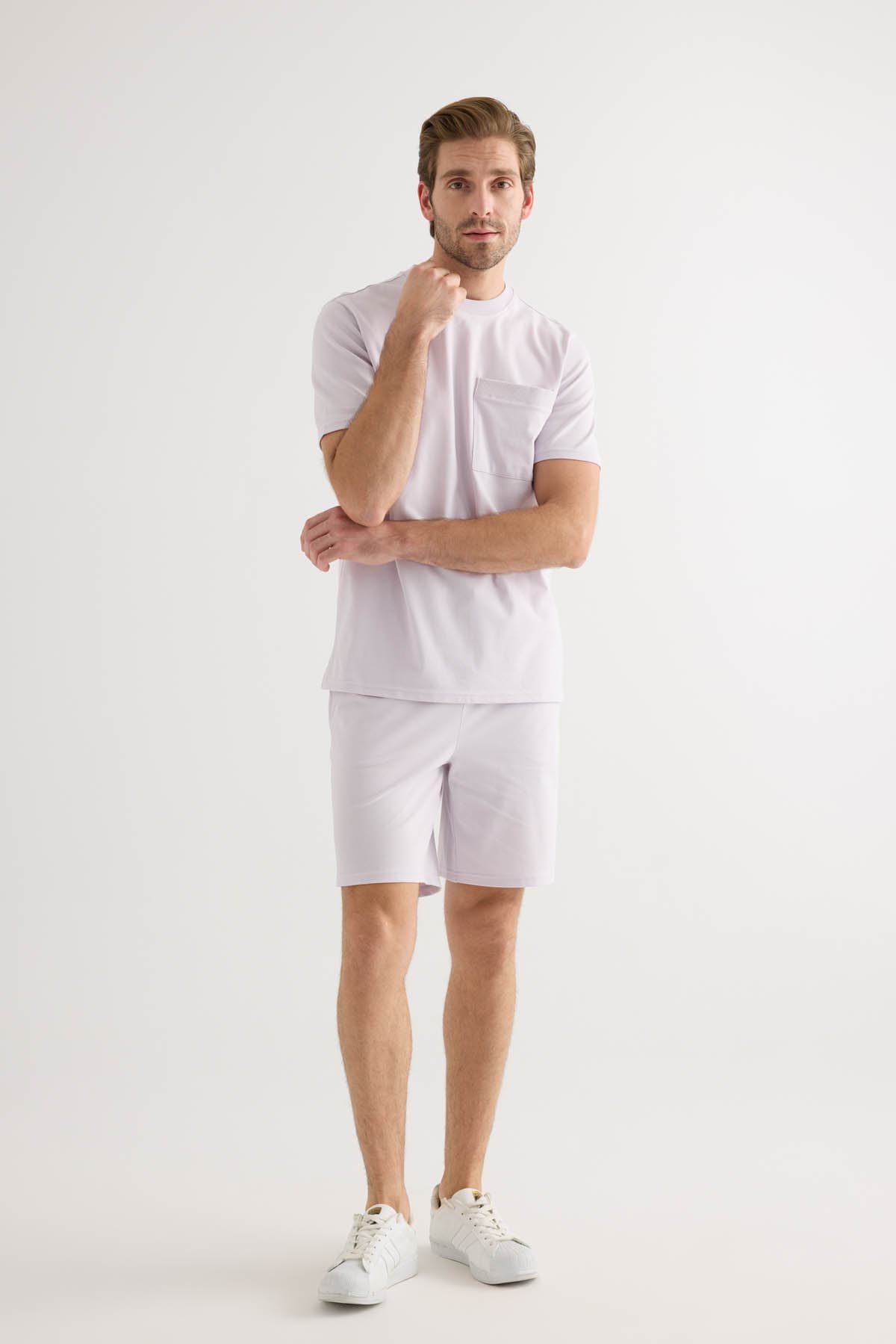 Men's Lilac Cotton Tee — view 4