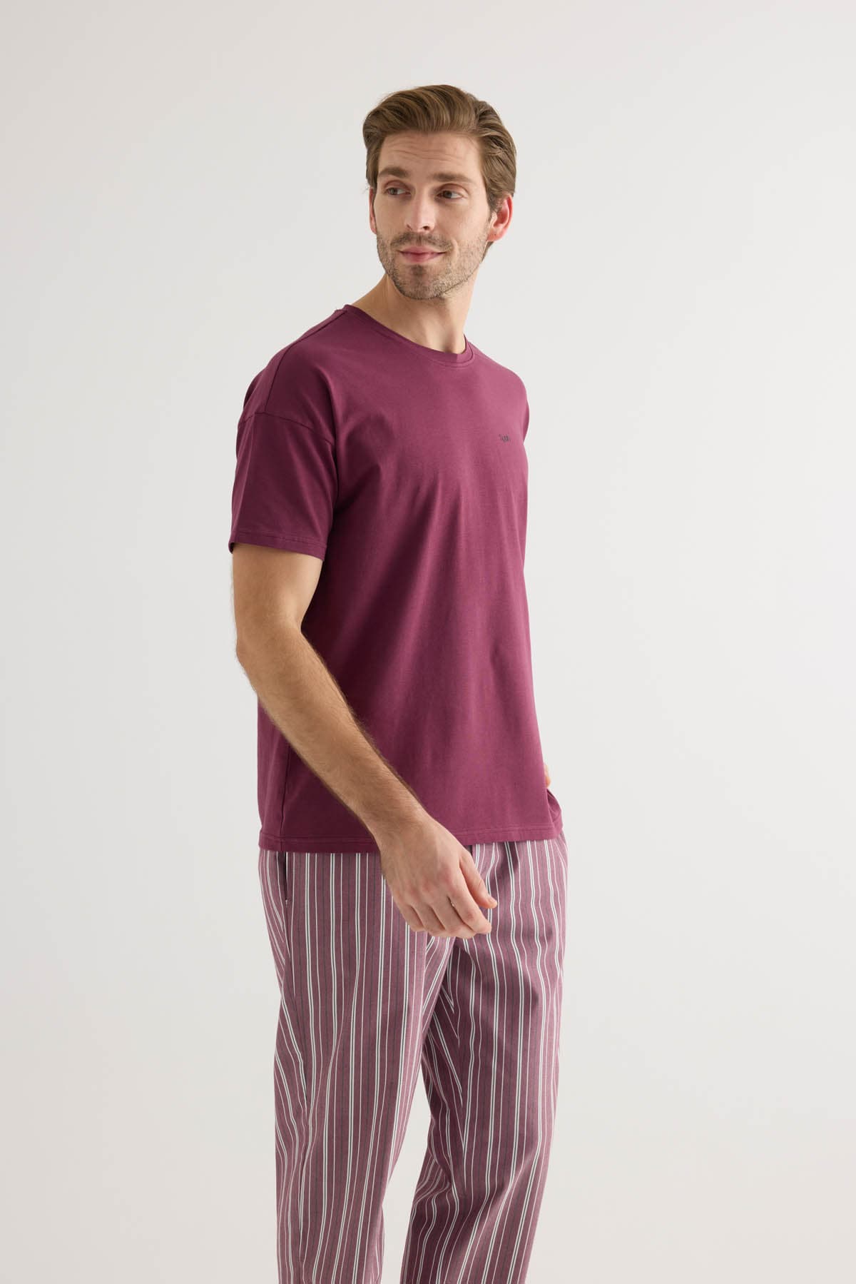 Men's Neutral Cotton Pajama Top — view 2