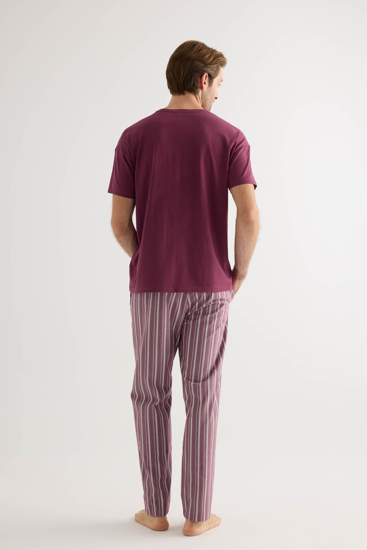 Men's Neutral Cotton Pajama Top — view 4