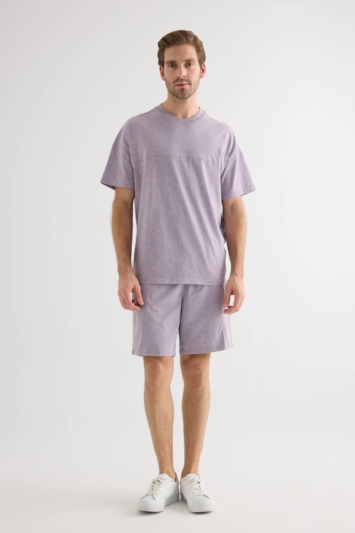 Men's Lilac Cotton Tee — view 3