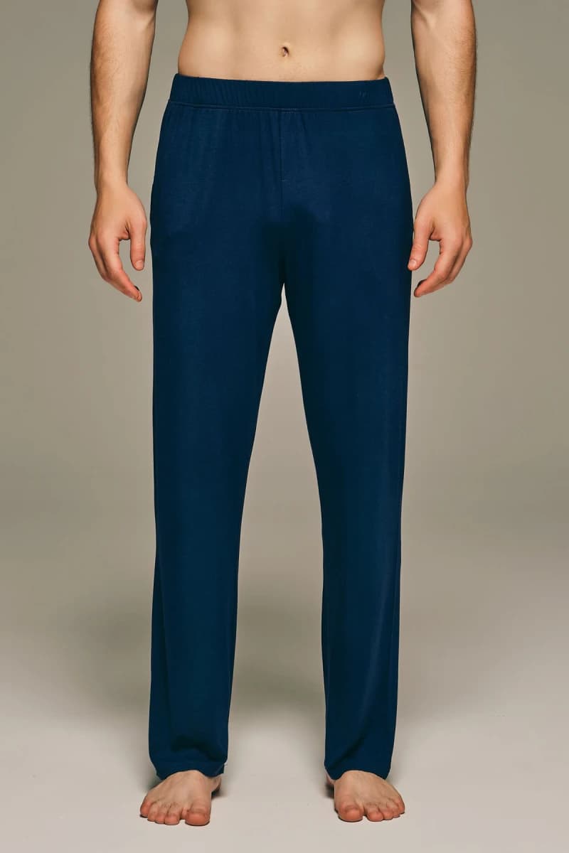 Men's Navy Modal Trousers — view 1