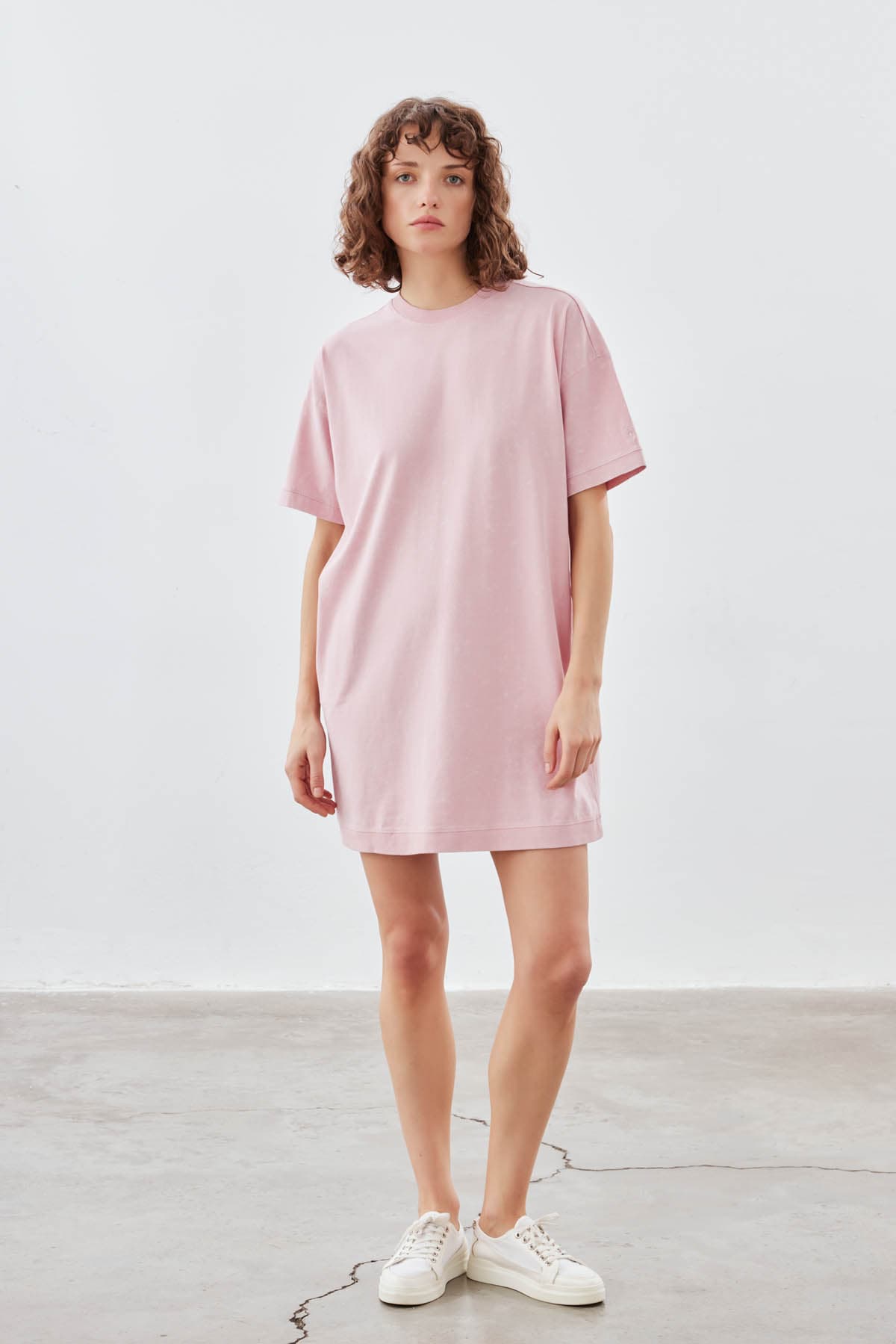 Women's Pink Cotton Dress — view 1