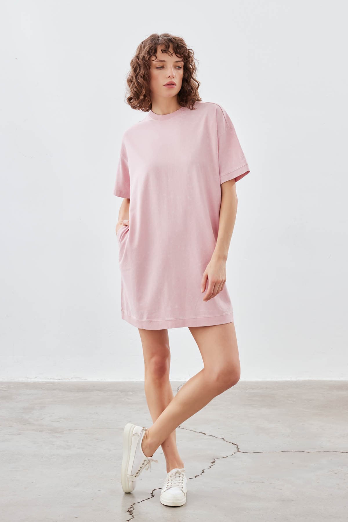 Women's Pink Cotton Dress — view 2