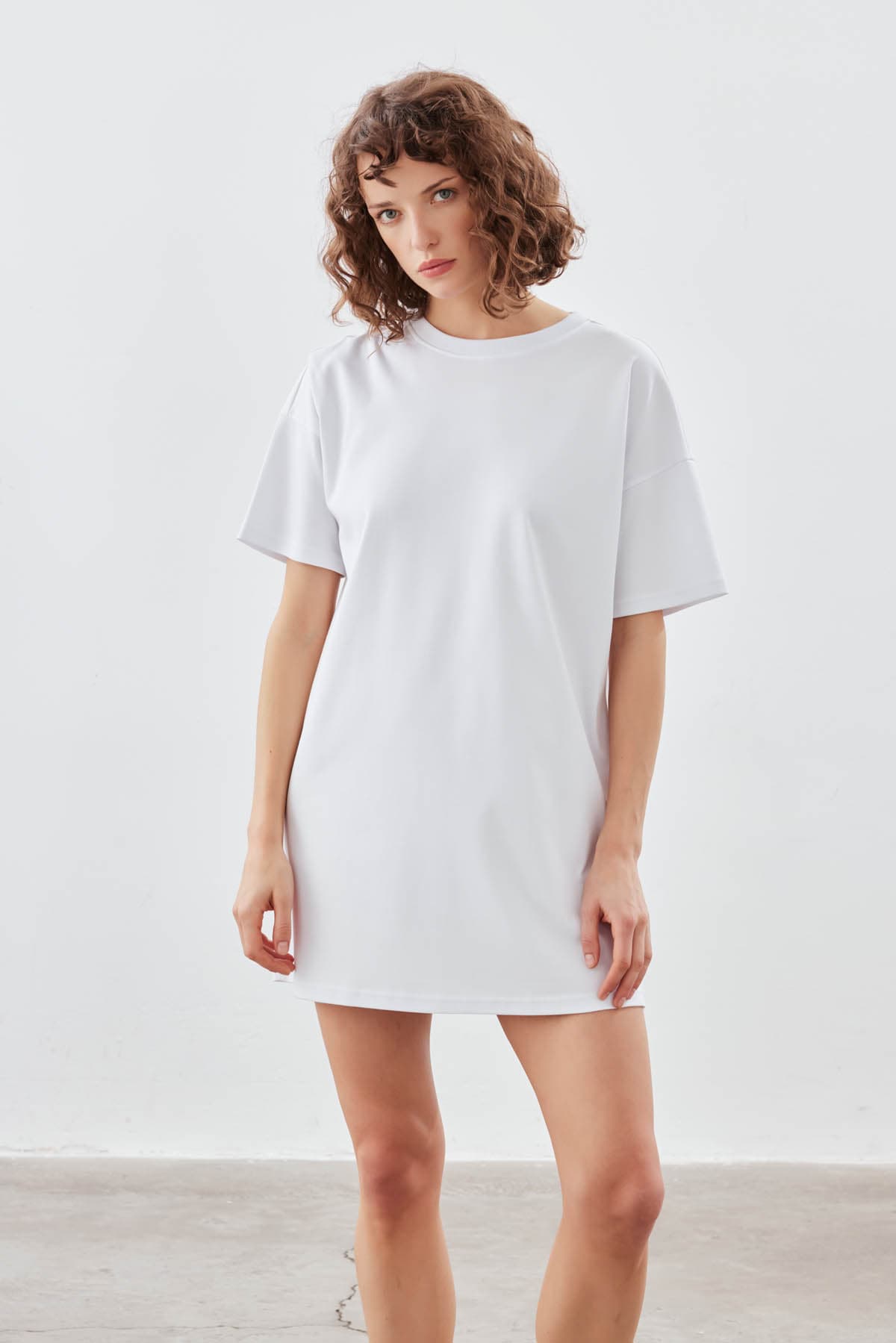 Women's White Cotton Dress — view 4