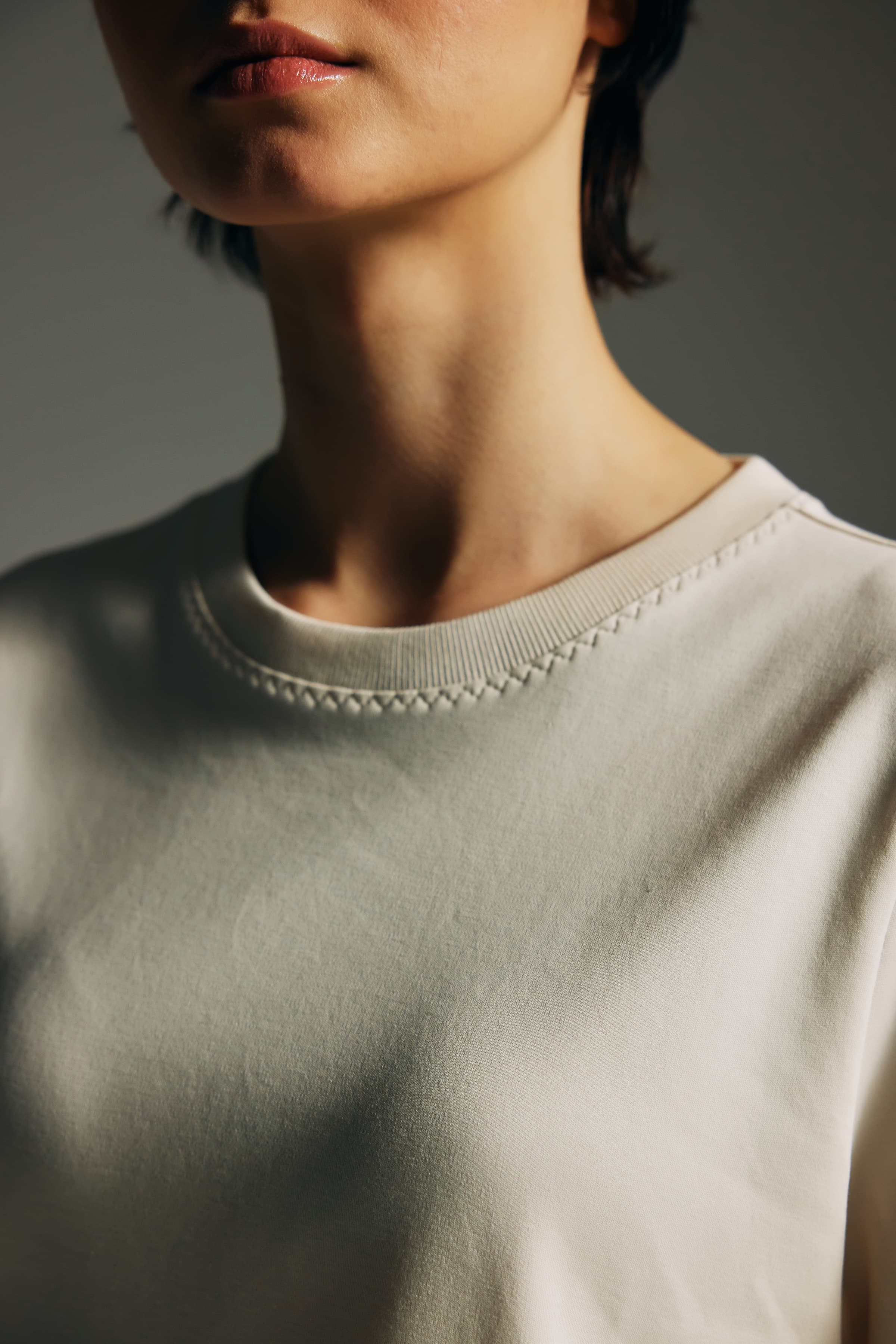 Women's Ecru Cotton Tee — view 3