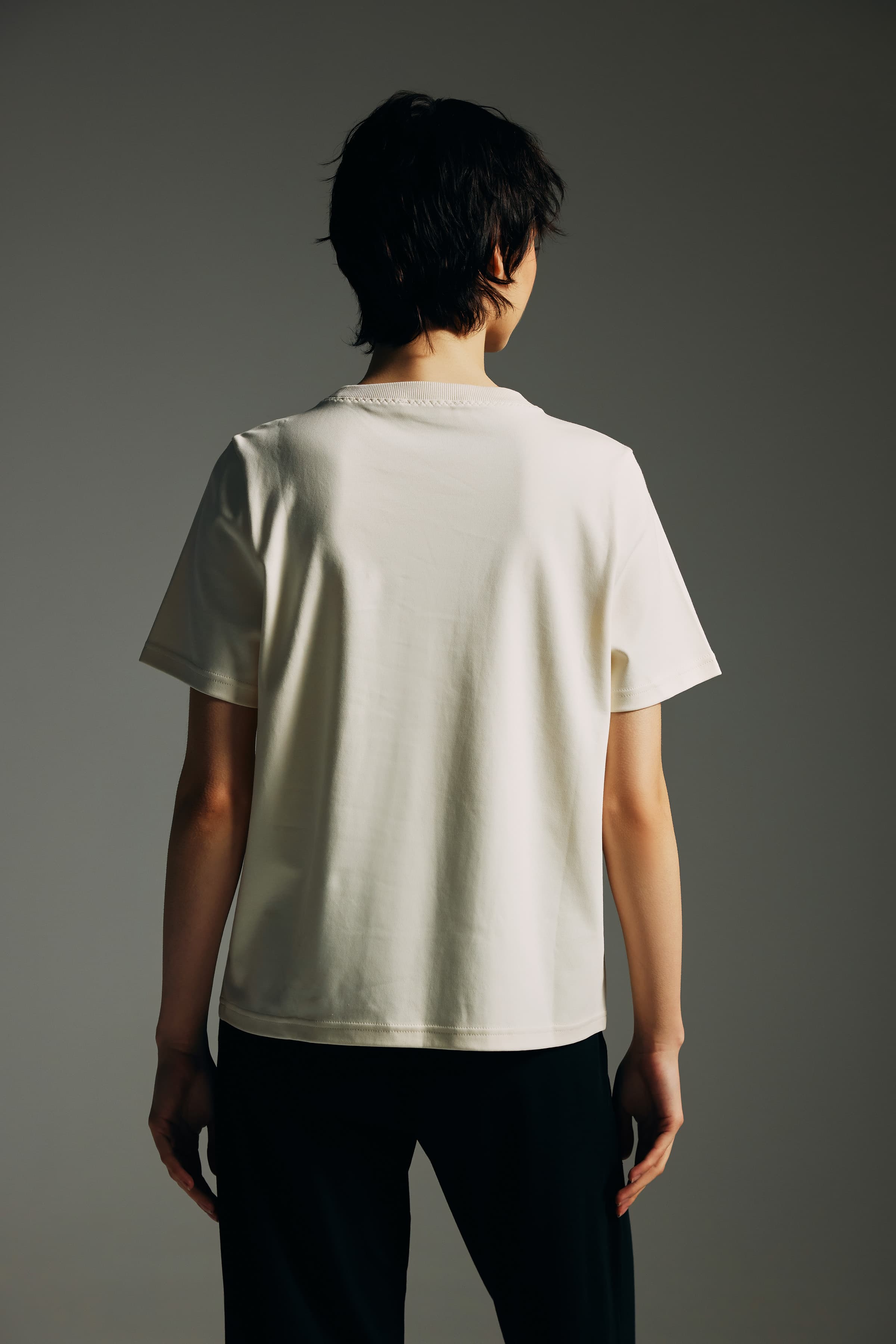 Women's Ecru Cotton Tee — view 4