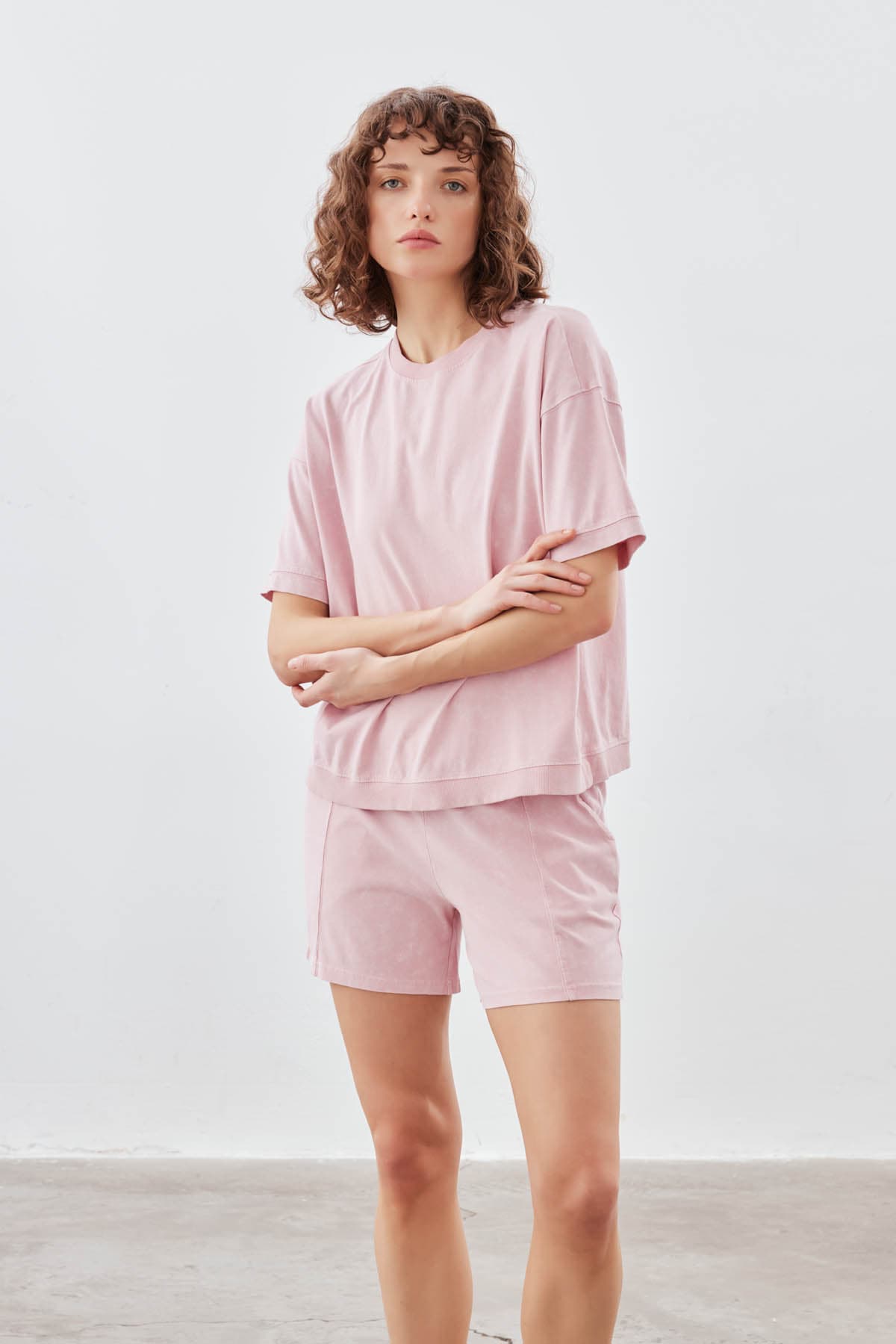 Women's Pink Cotton Tee — view 3