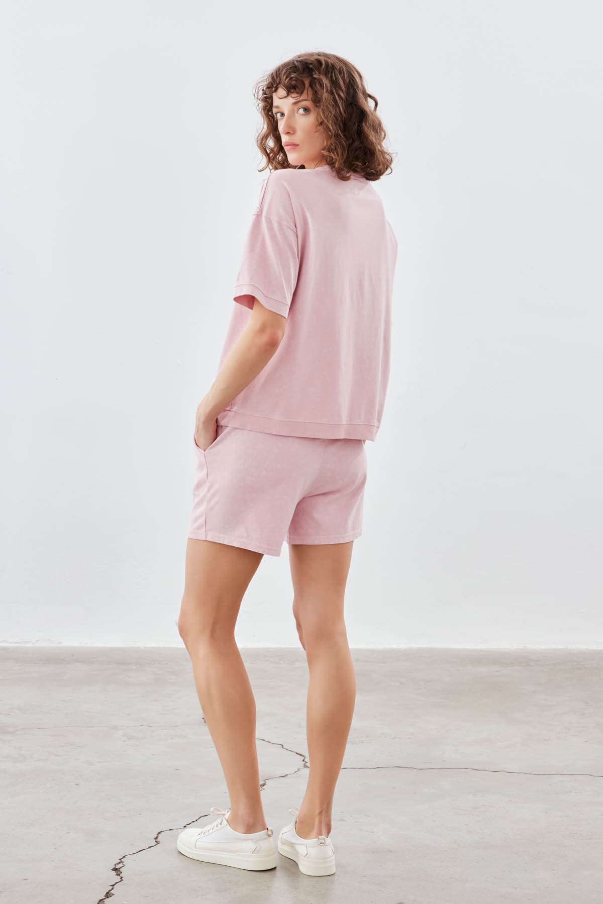 Women's Pink Cotton Tee — view 4