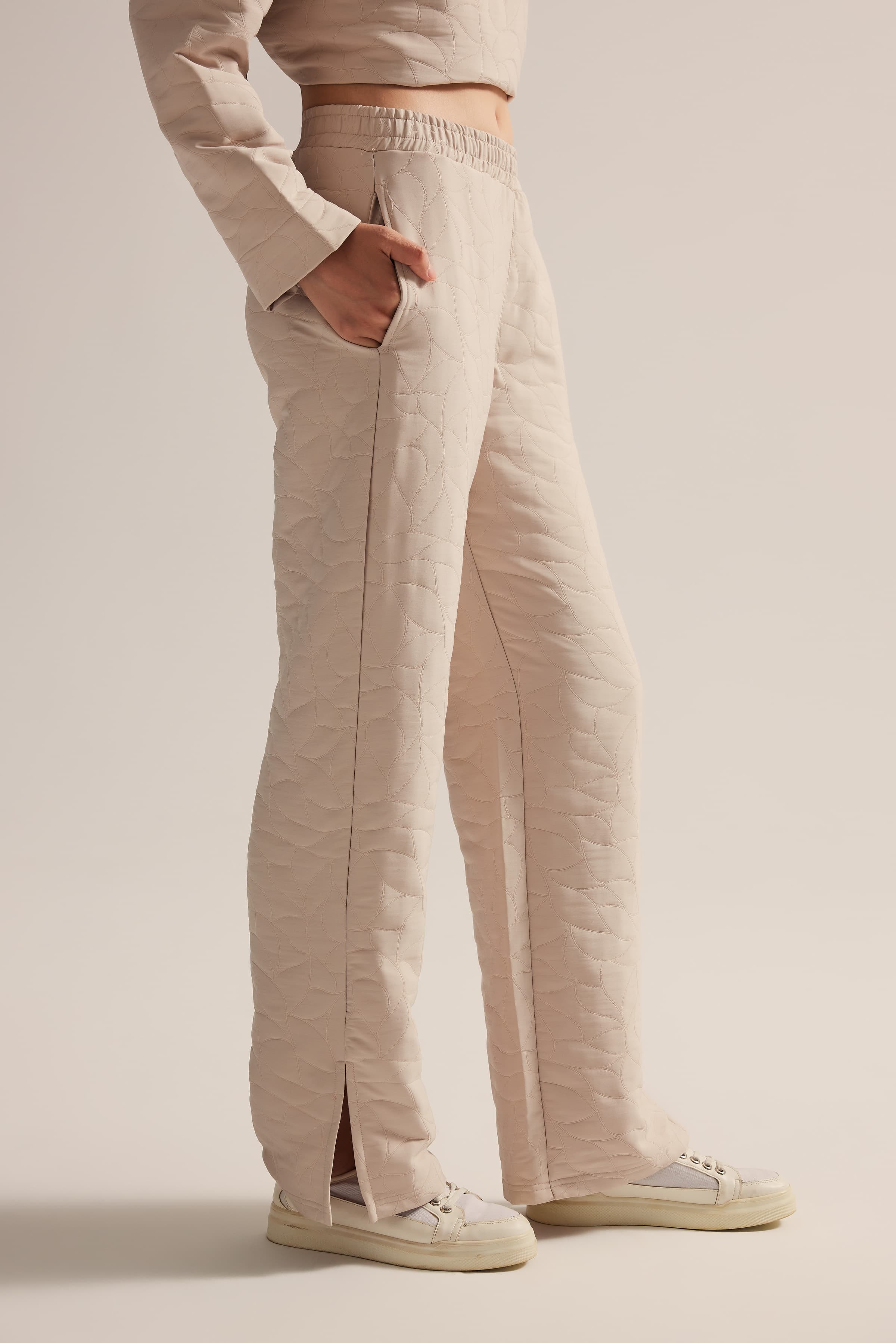 Women's Beige Modal Trousers — view 1