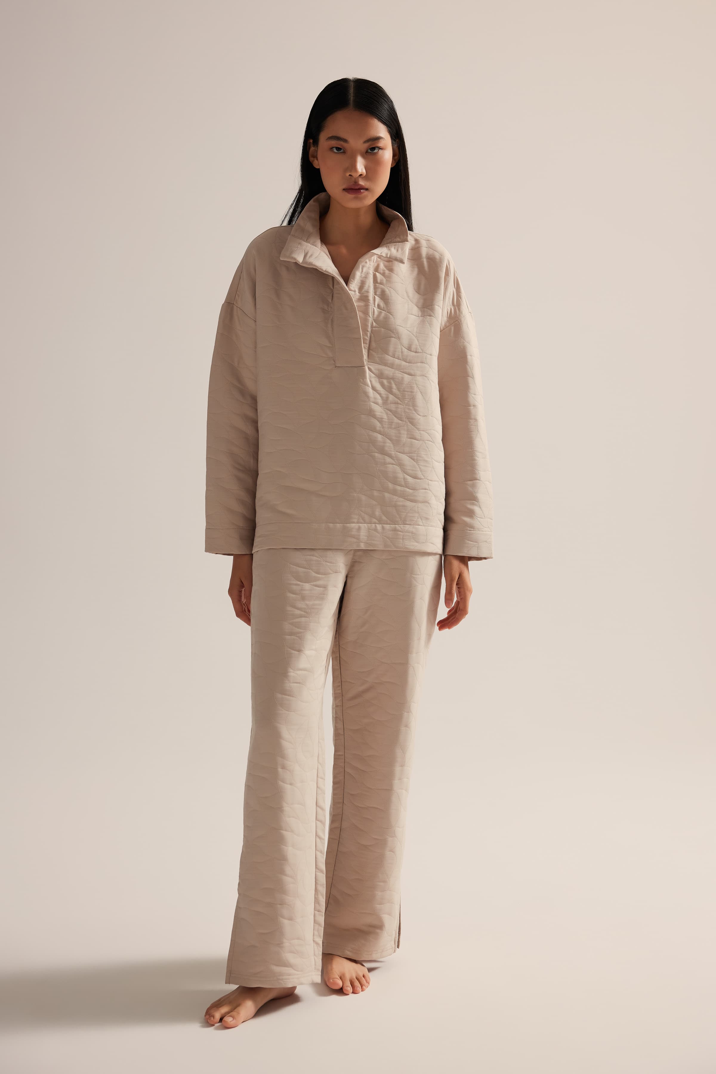 Women's Beige Modal Trousers — view 2