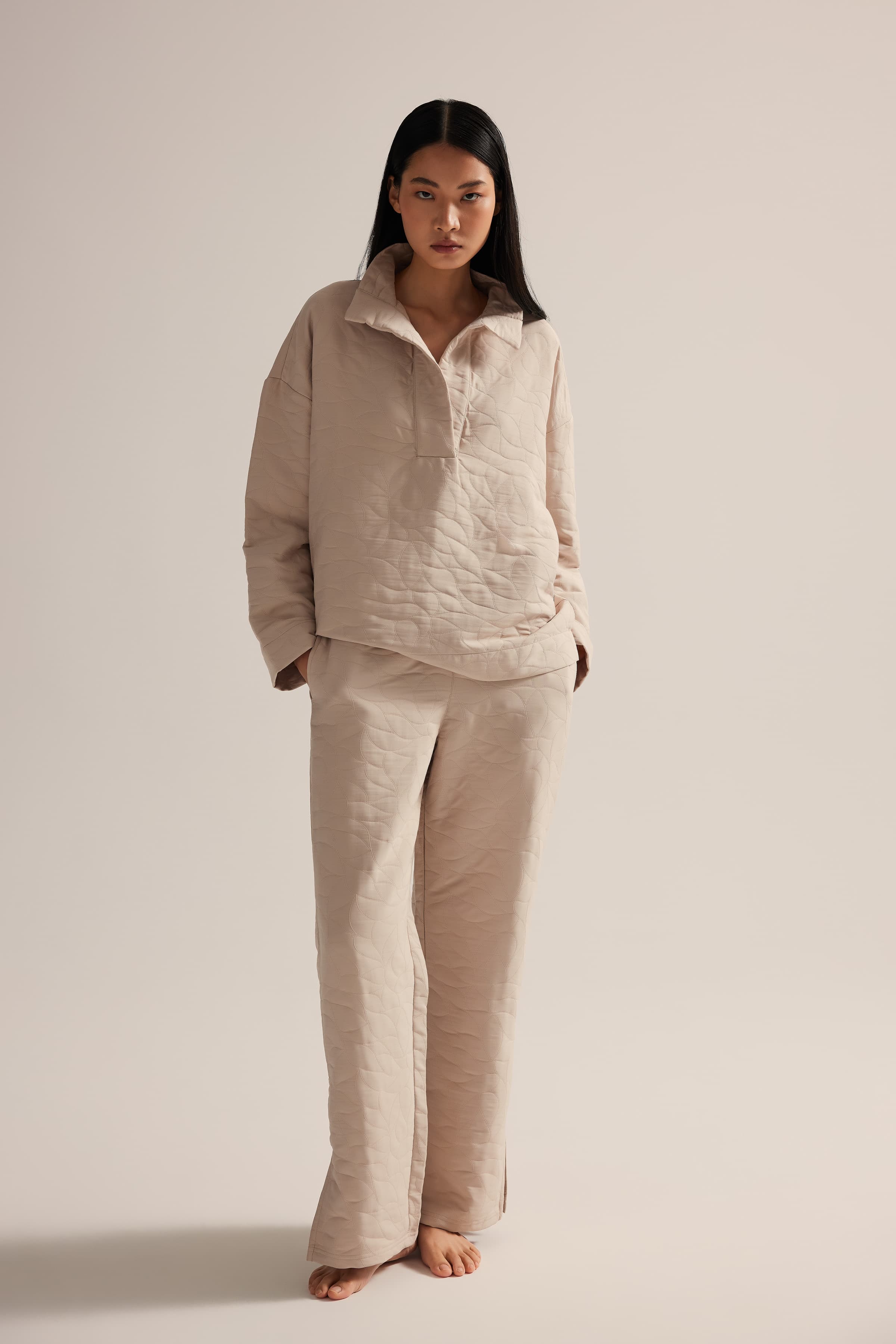 Women's Beige Modal Trousers — view 4