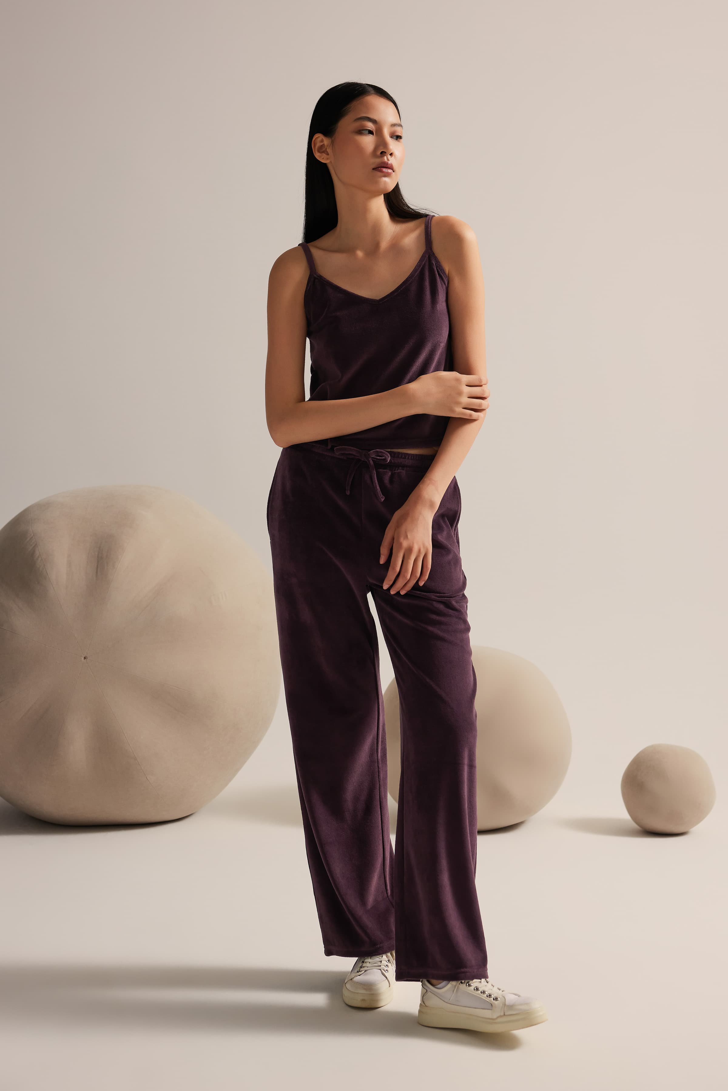 Women's Neutral Modal Trousers — view 2