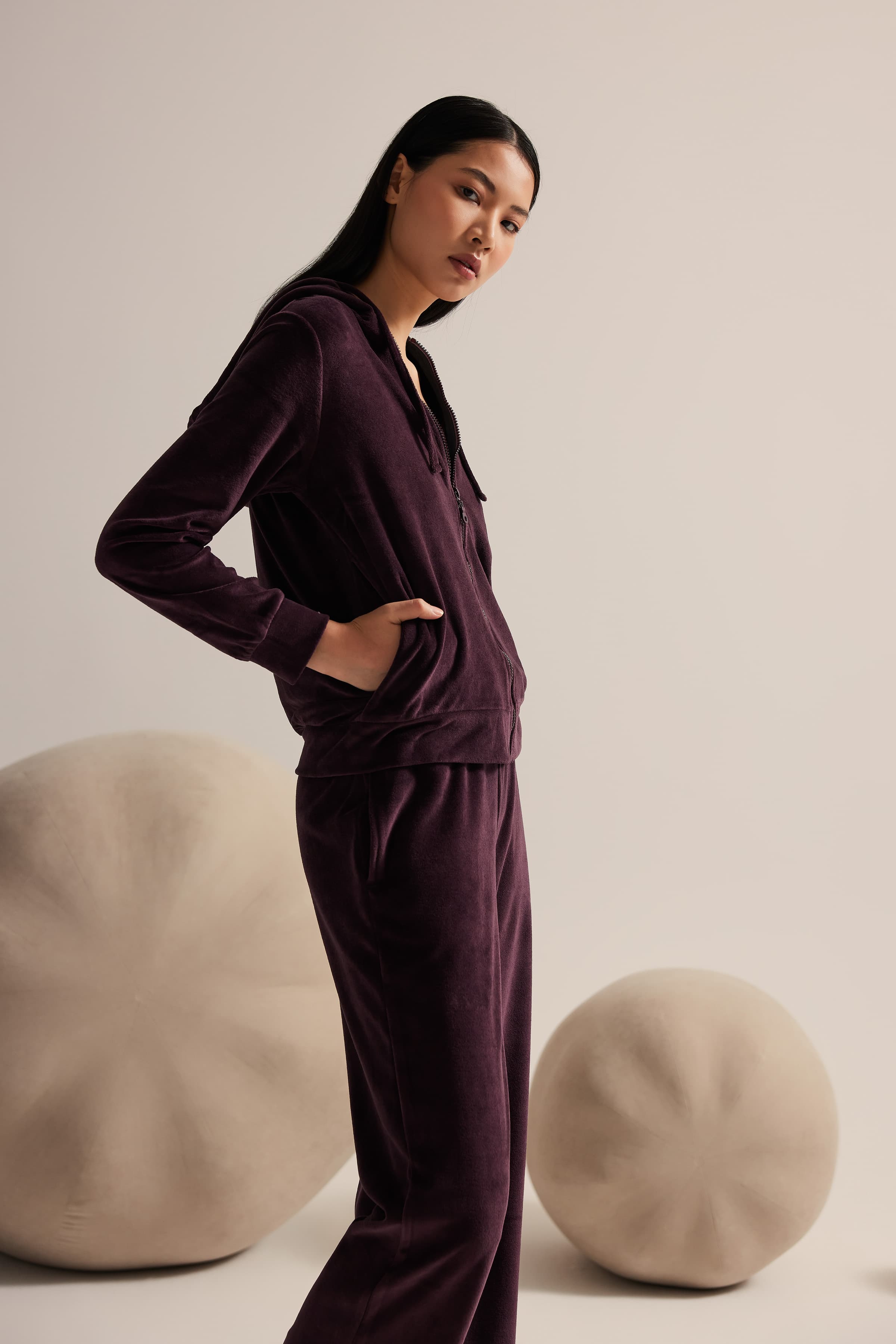 Women's Neutral Modal Trousers — view 4