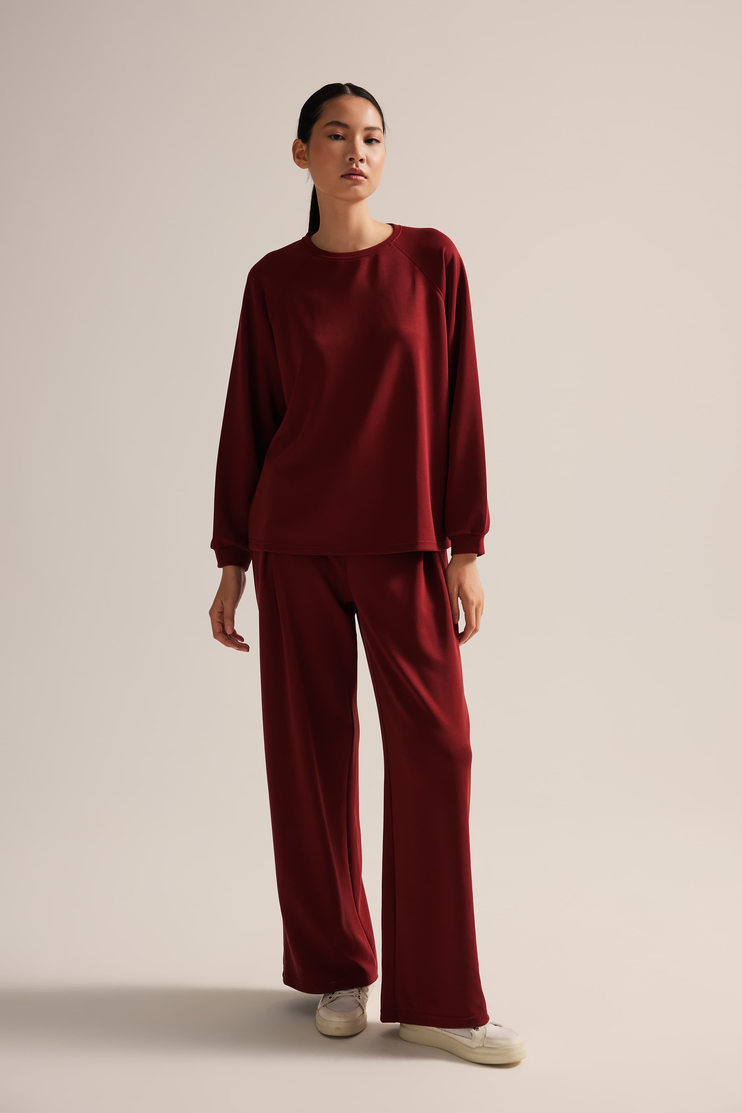 Women's Neutral Modal Trousers — view 2