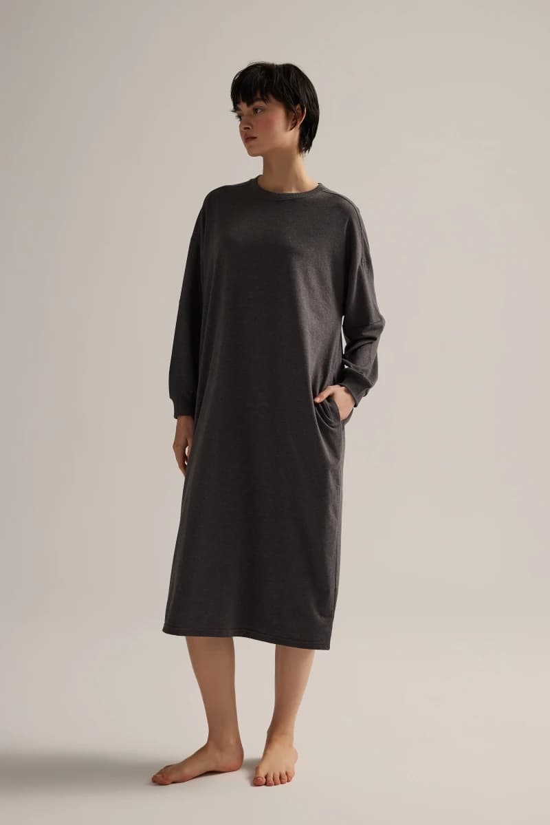 Women's Brown Cotton Nightgown — view 3