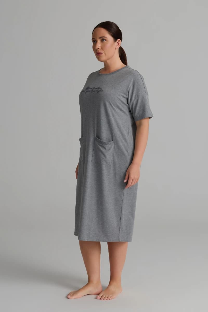 Women's Neutral Cotton Nightgown — view 1