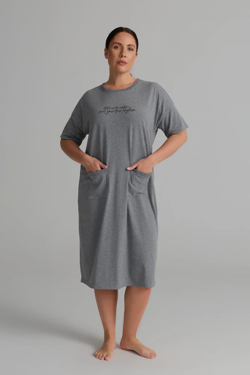Women's Neutral Cotton Nightgown — view 2