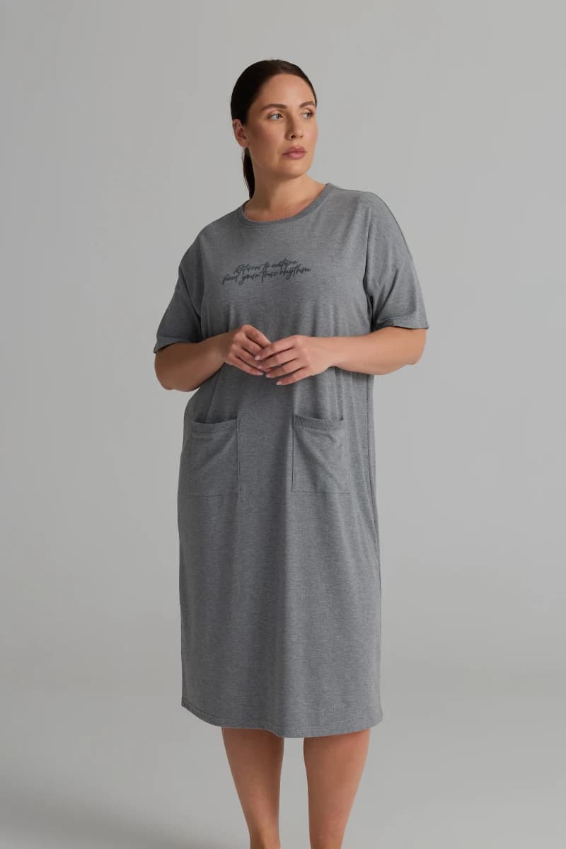 Women's Neutral Cotton Nightgown — view 3