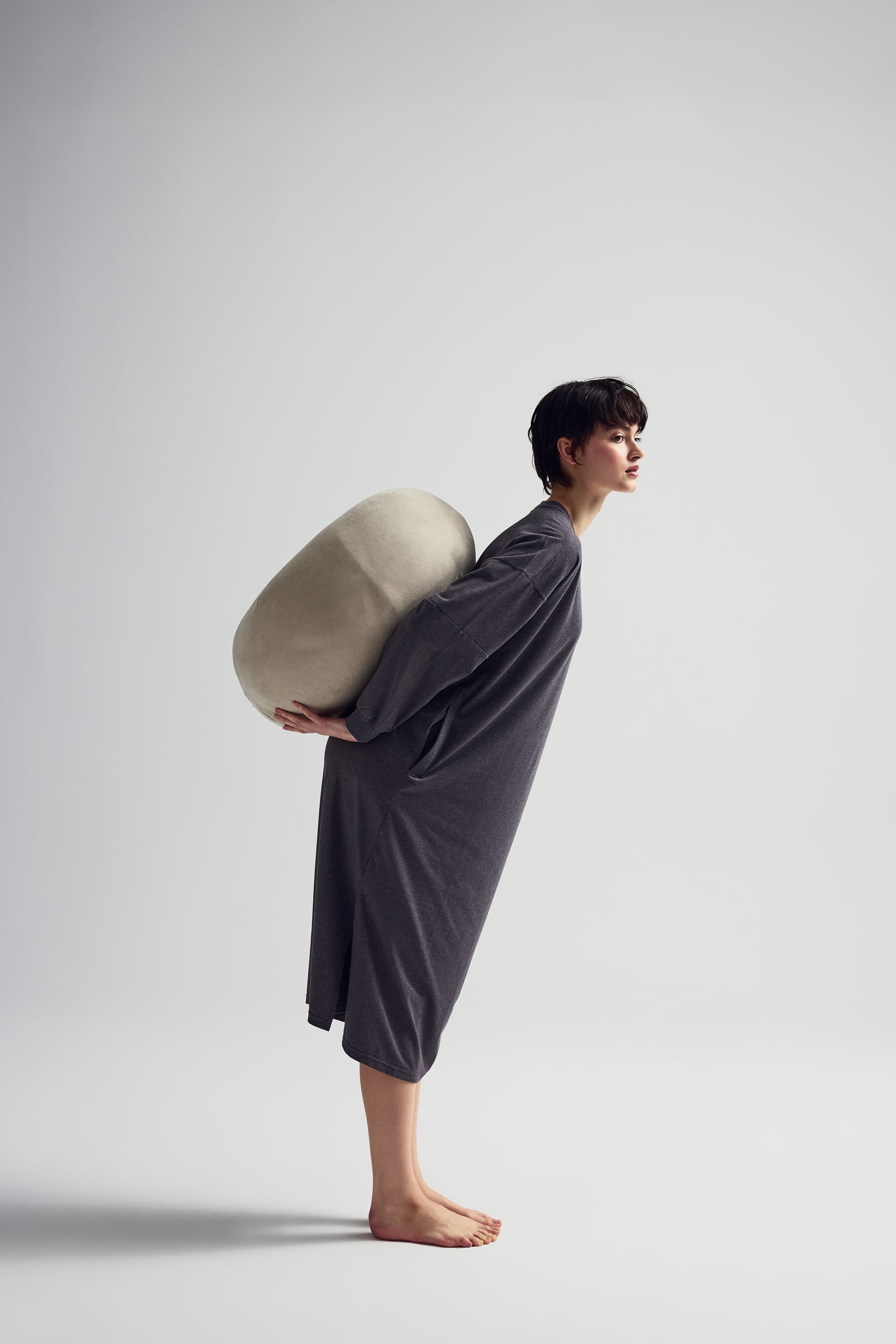 Women's Neutral Cotton Nightgown — view 1
