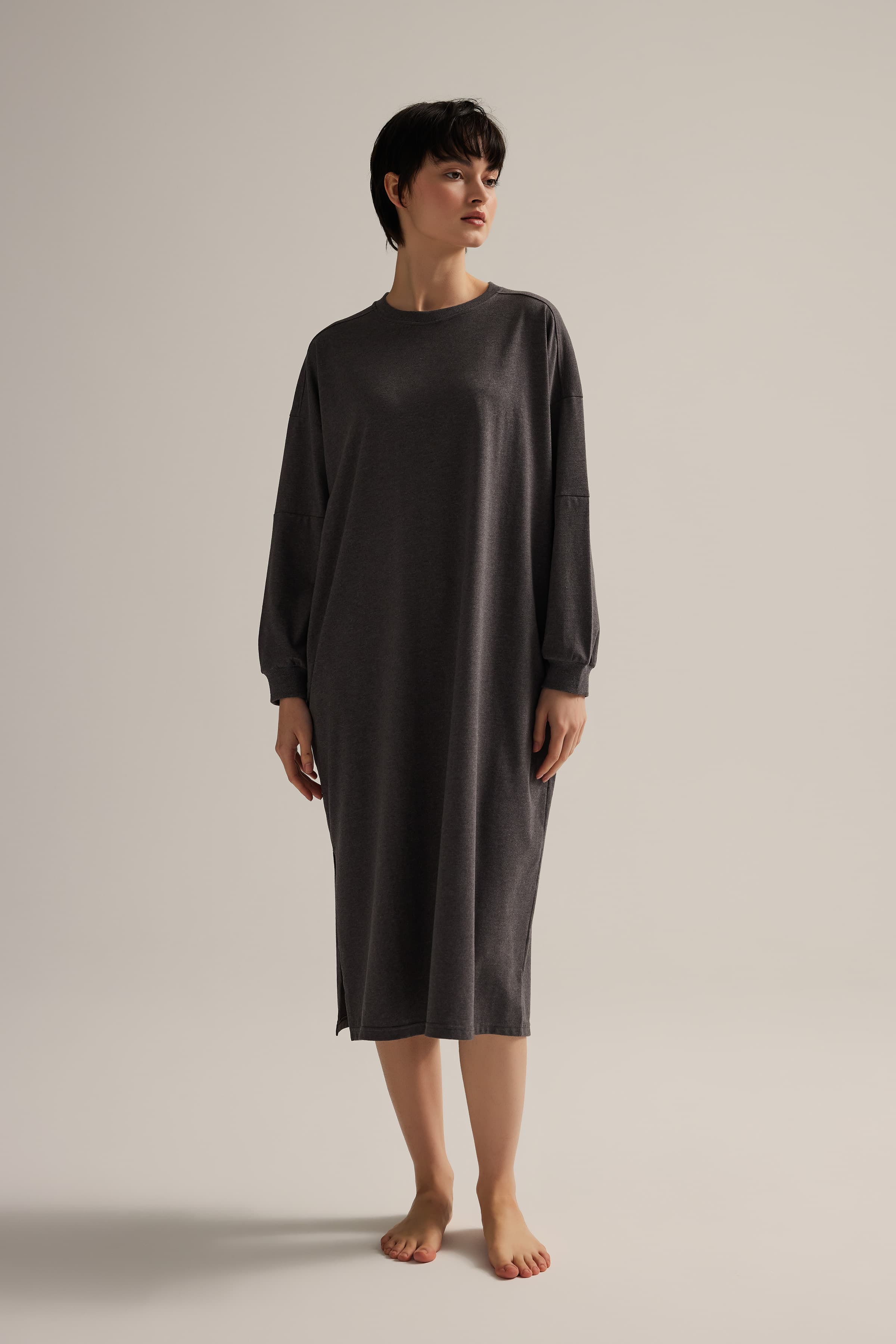 Women's Neutral Cotton Nightgown — view 2