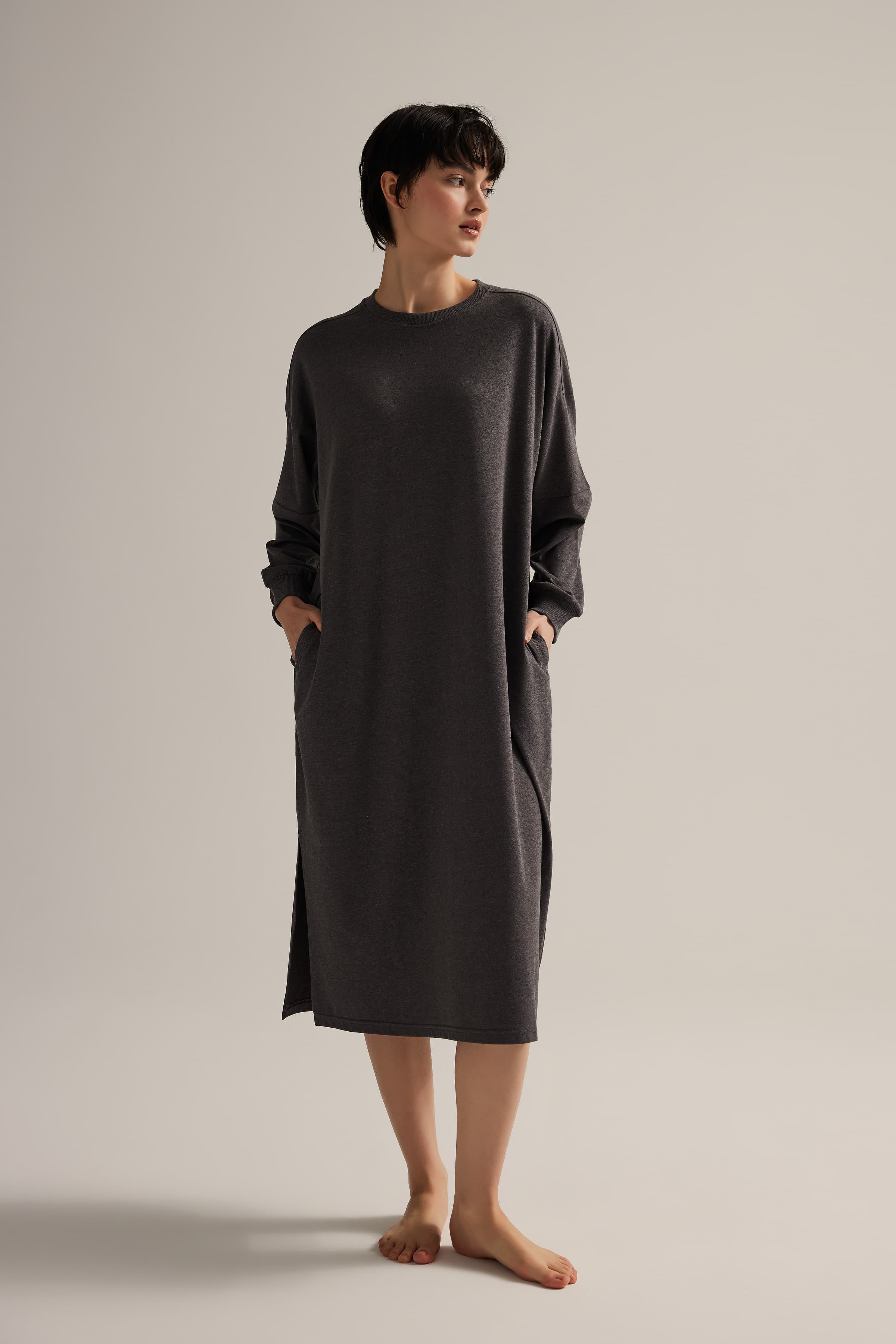 Women's Neutral Cotton Nightgown — view 4