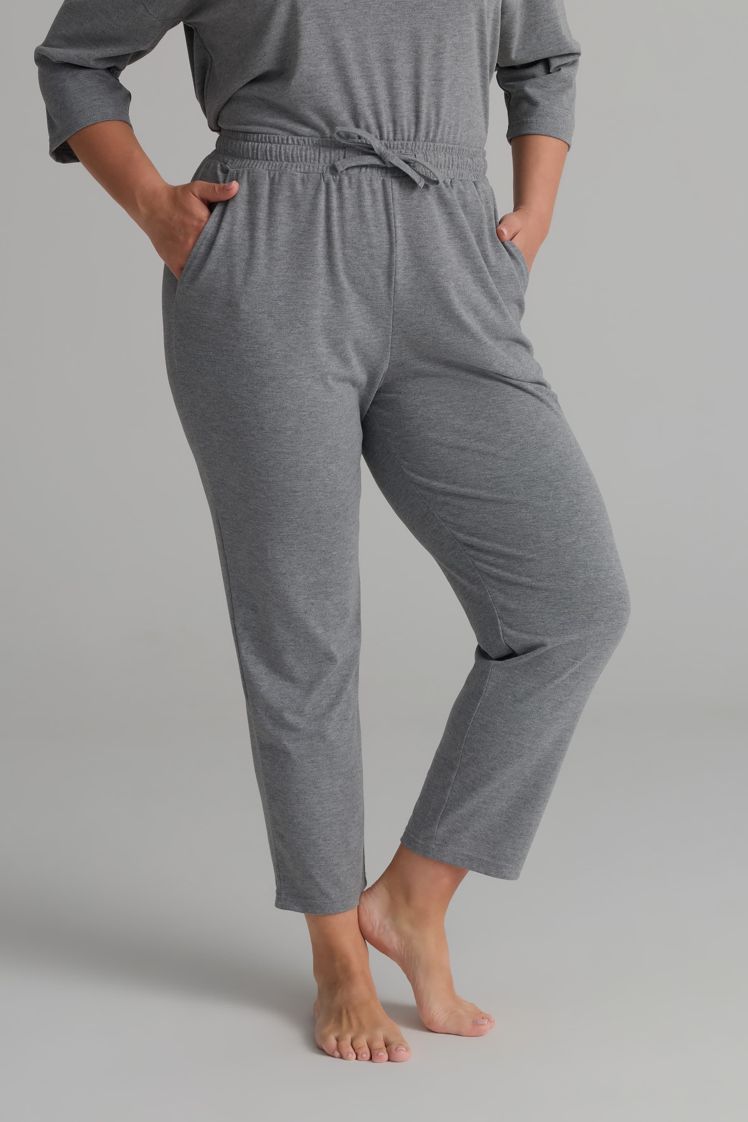 Women's Neutral Cotton Pajama Set — view 3