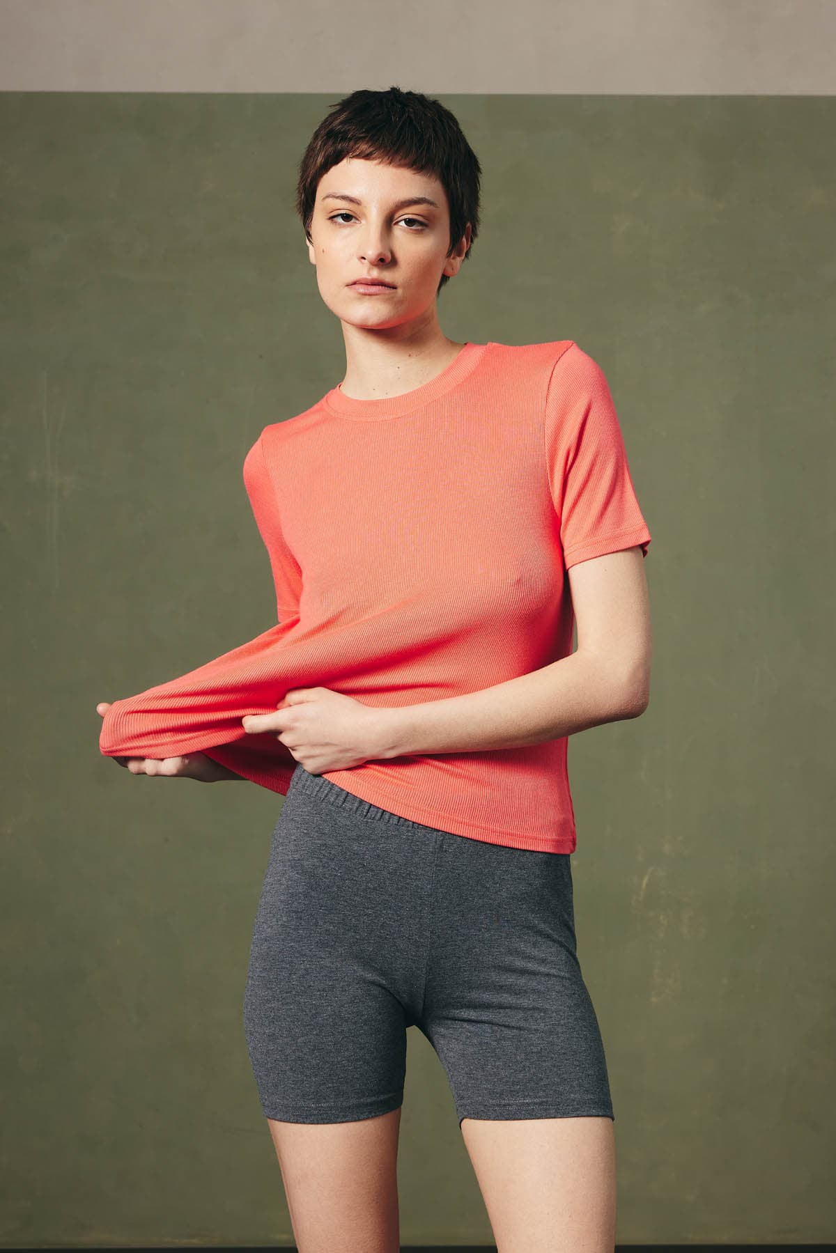 Women's Neutral Cotton Leggings — view 2