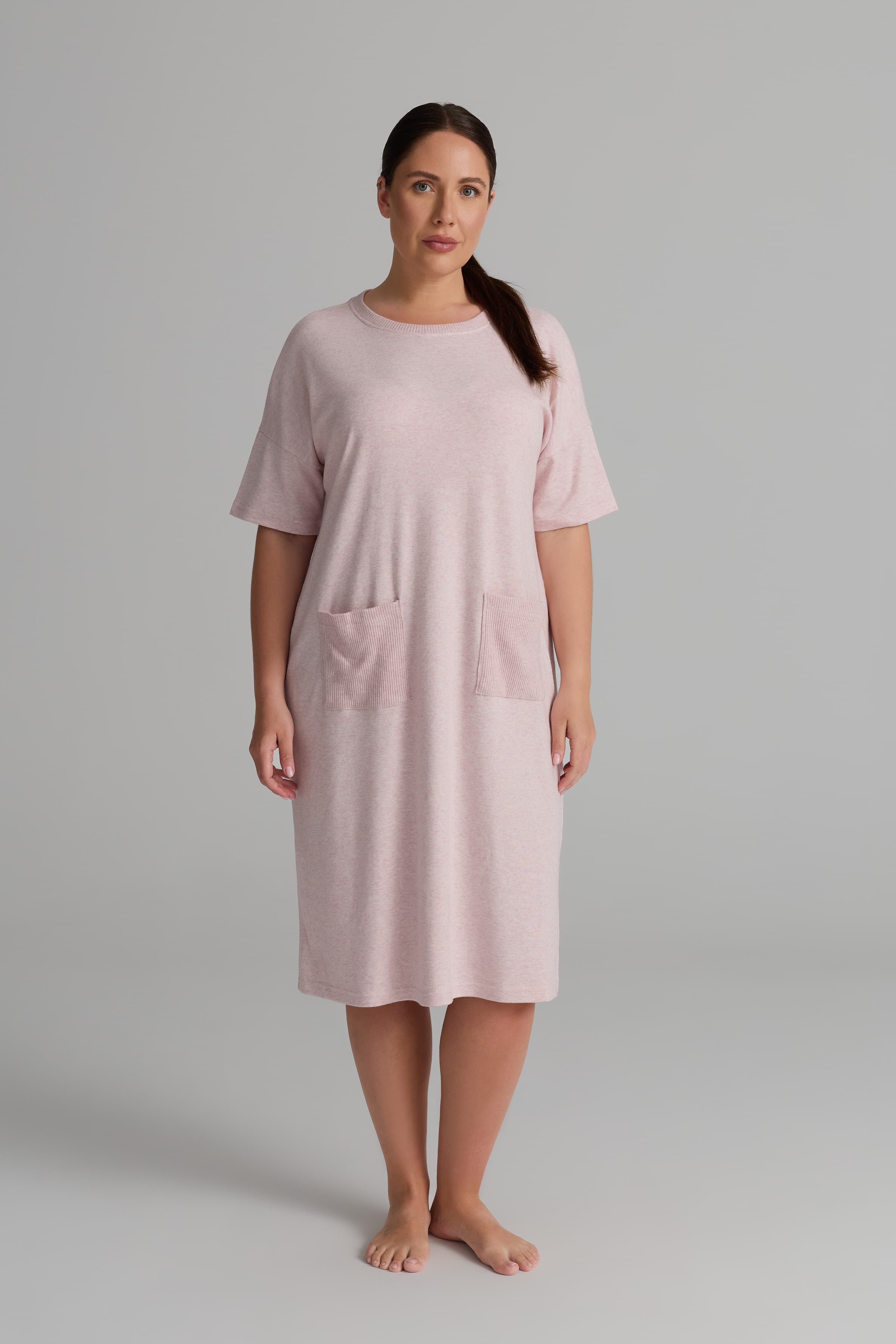 Women's Pink Cotton Dress — view 1