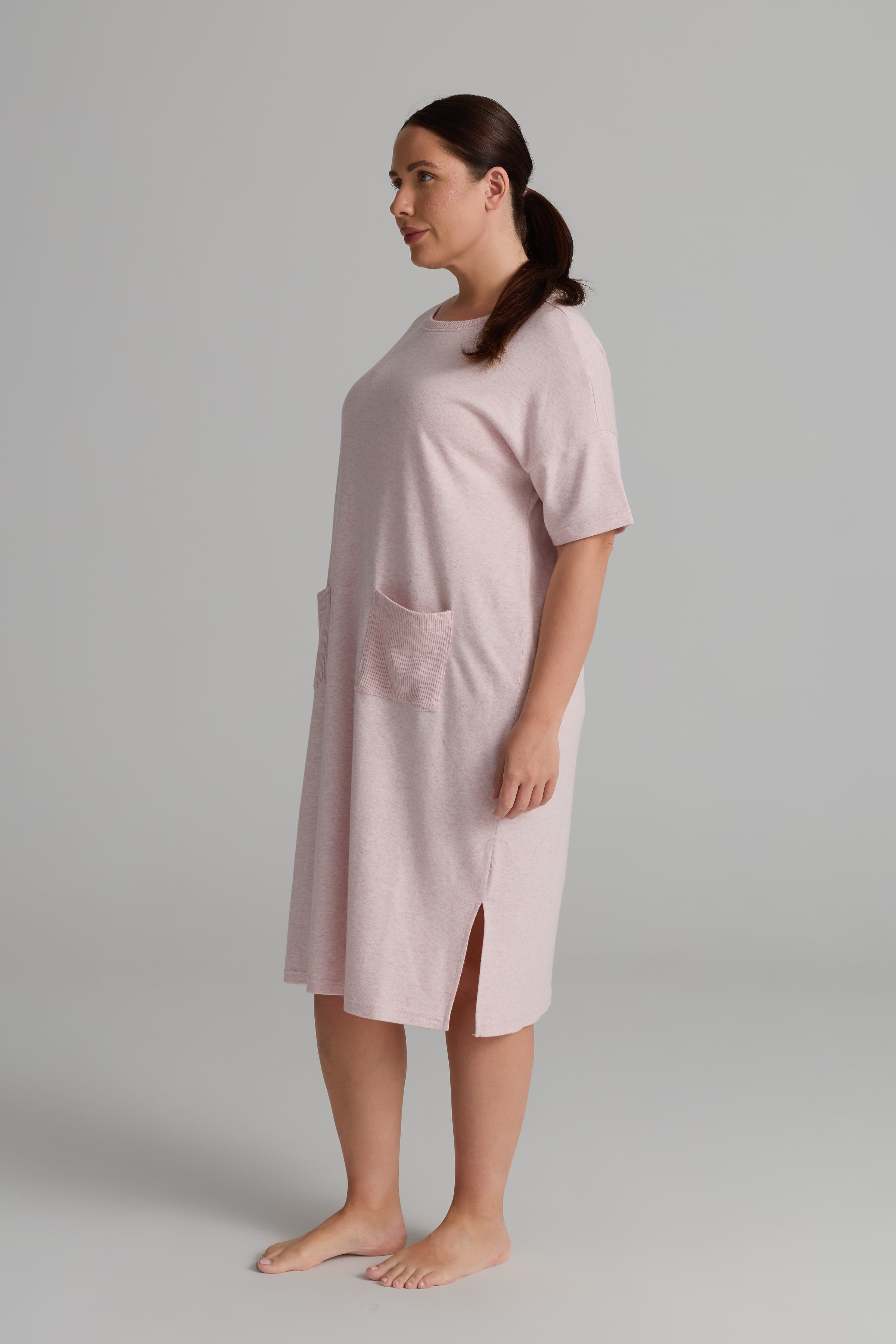 Women's Pink Cotton Dress — view 3