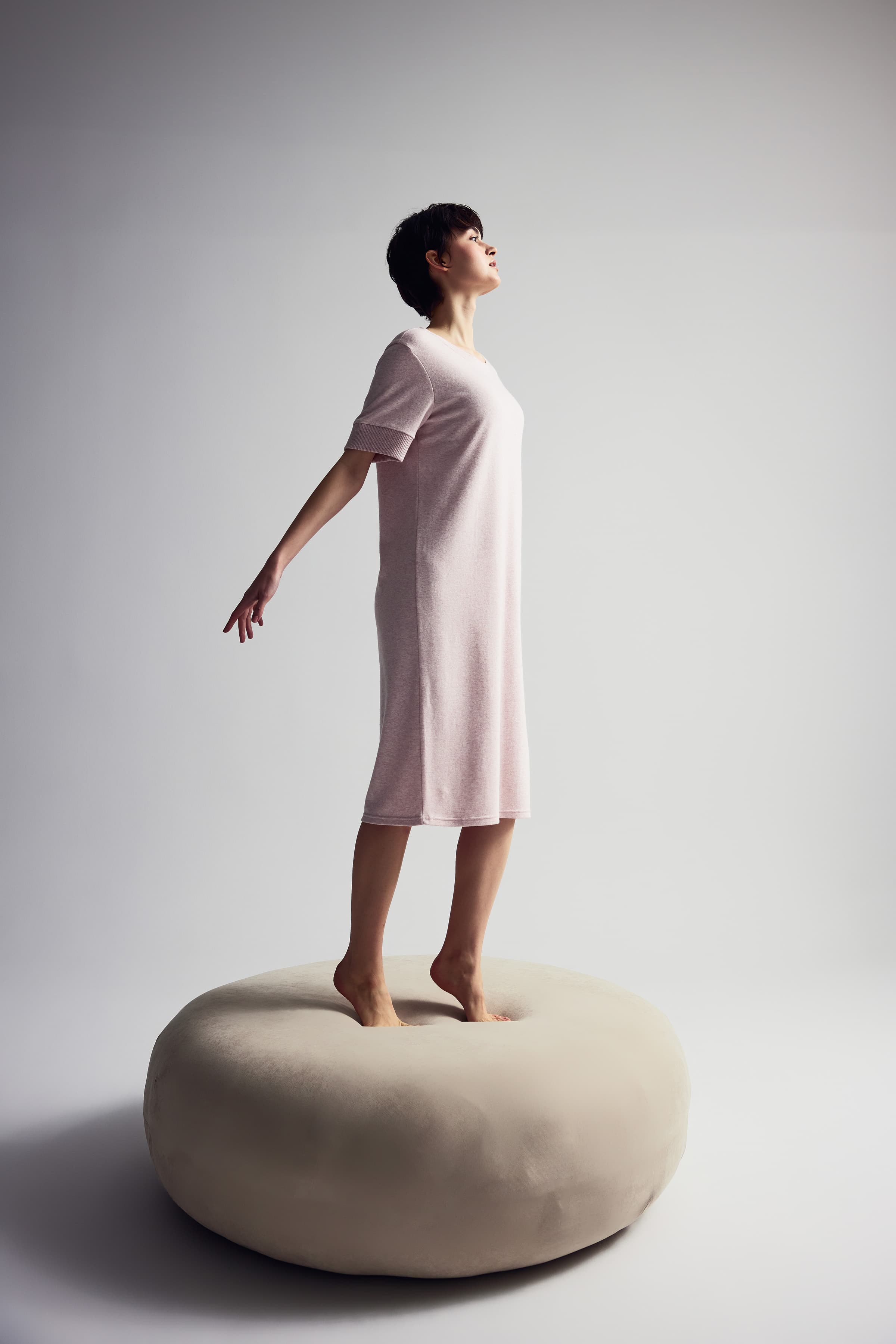Women's Pink Cotton Dress — view 1