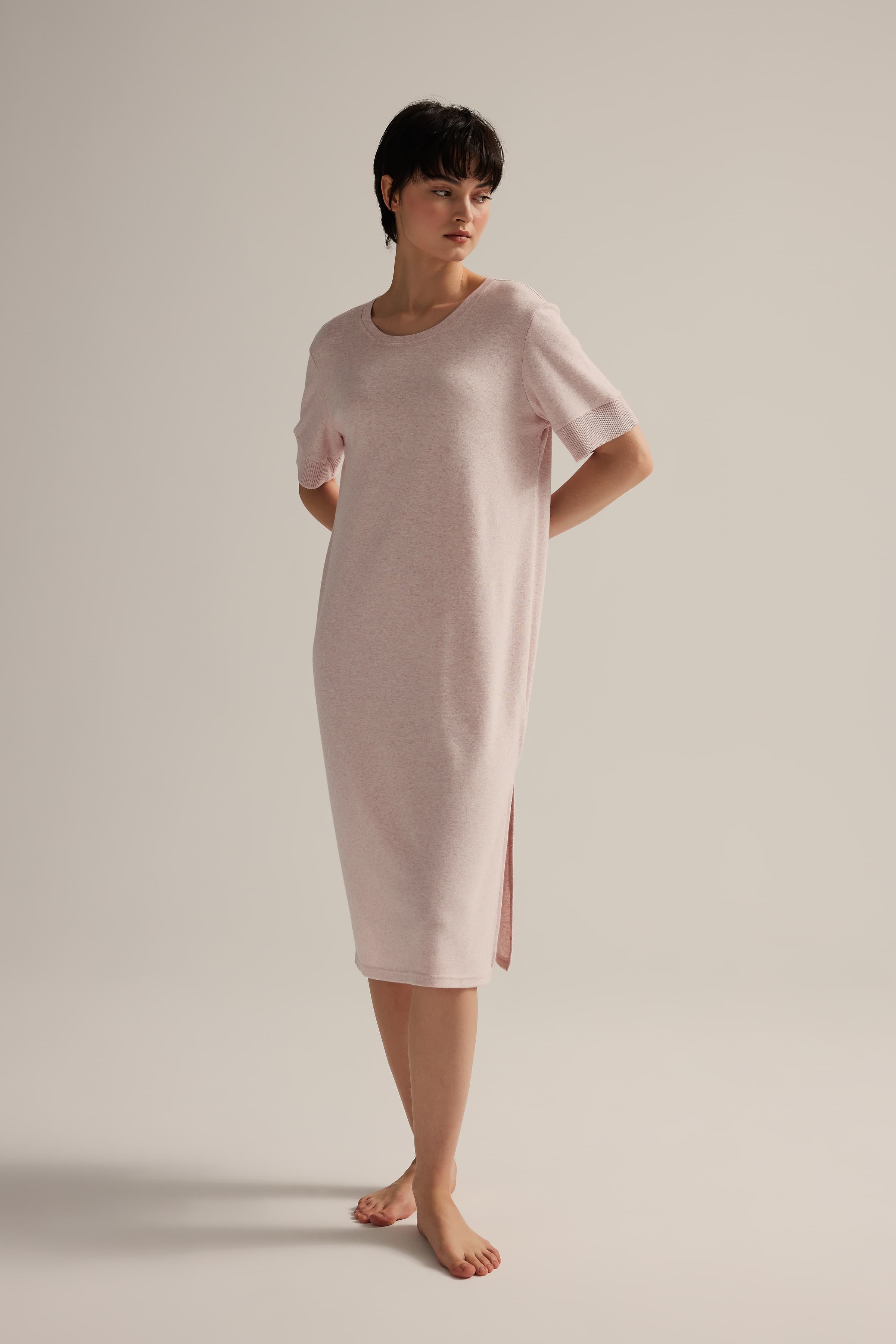 Women's Pink Cotton Dress — view 3