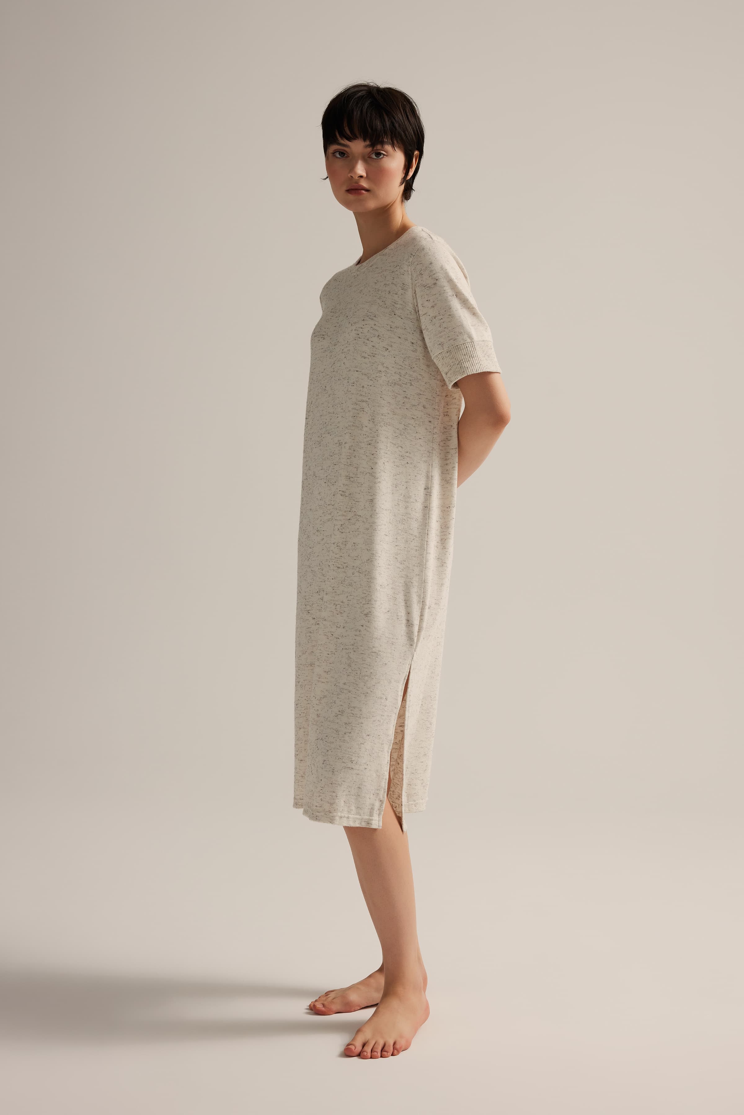 Women's Brown Cotton Dress — view 3