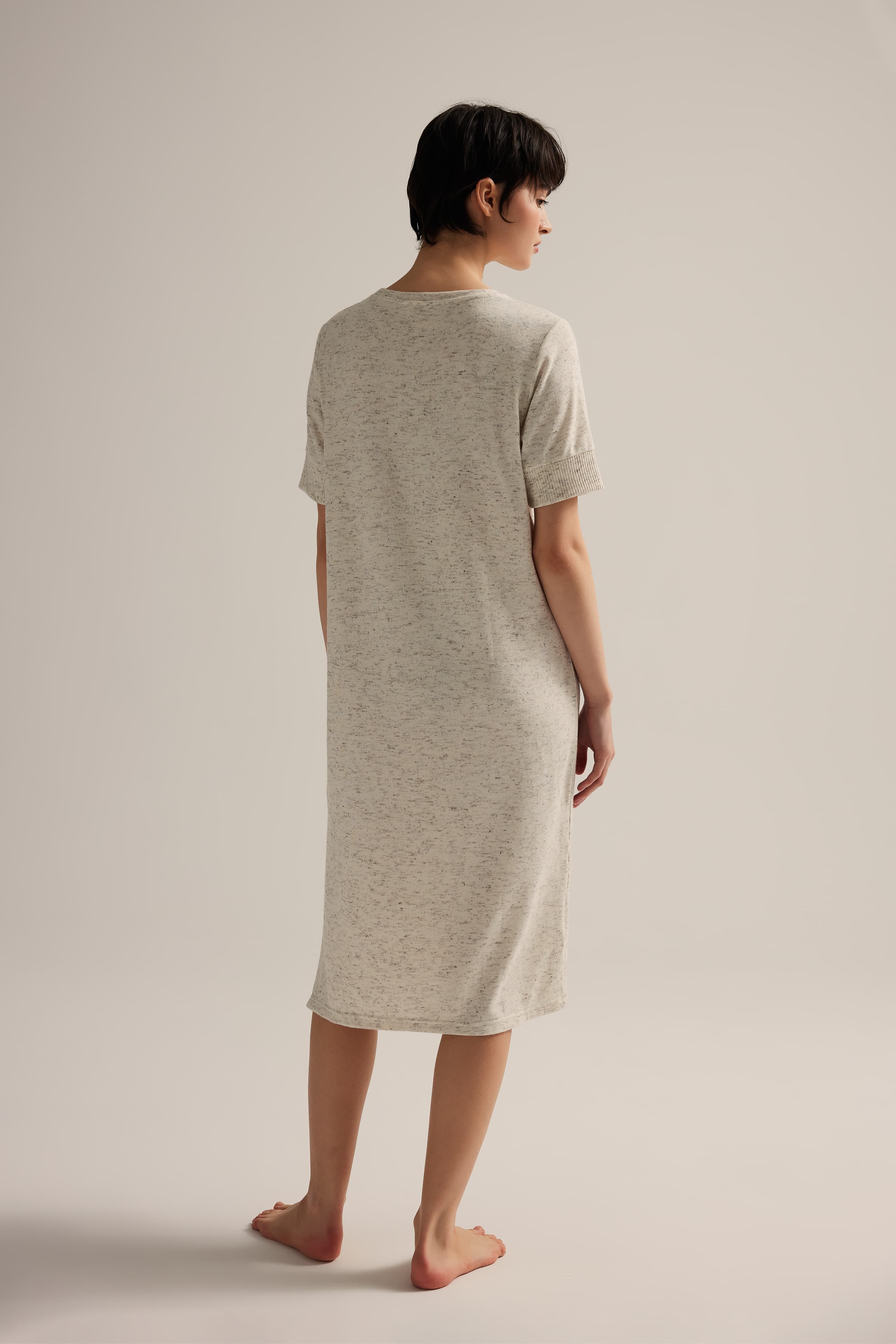Women's Brown Cotton Dress — view 4