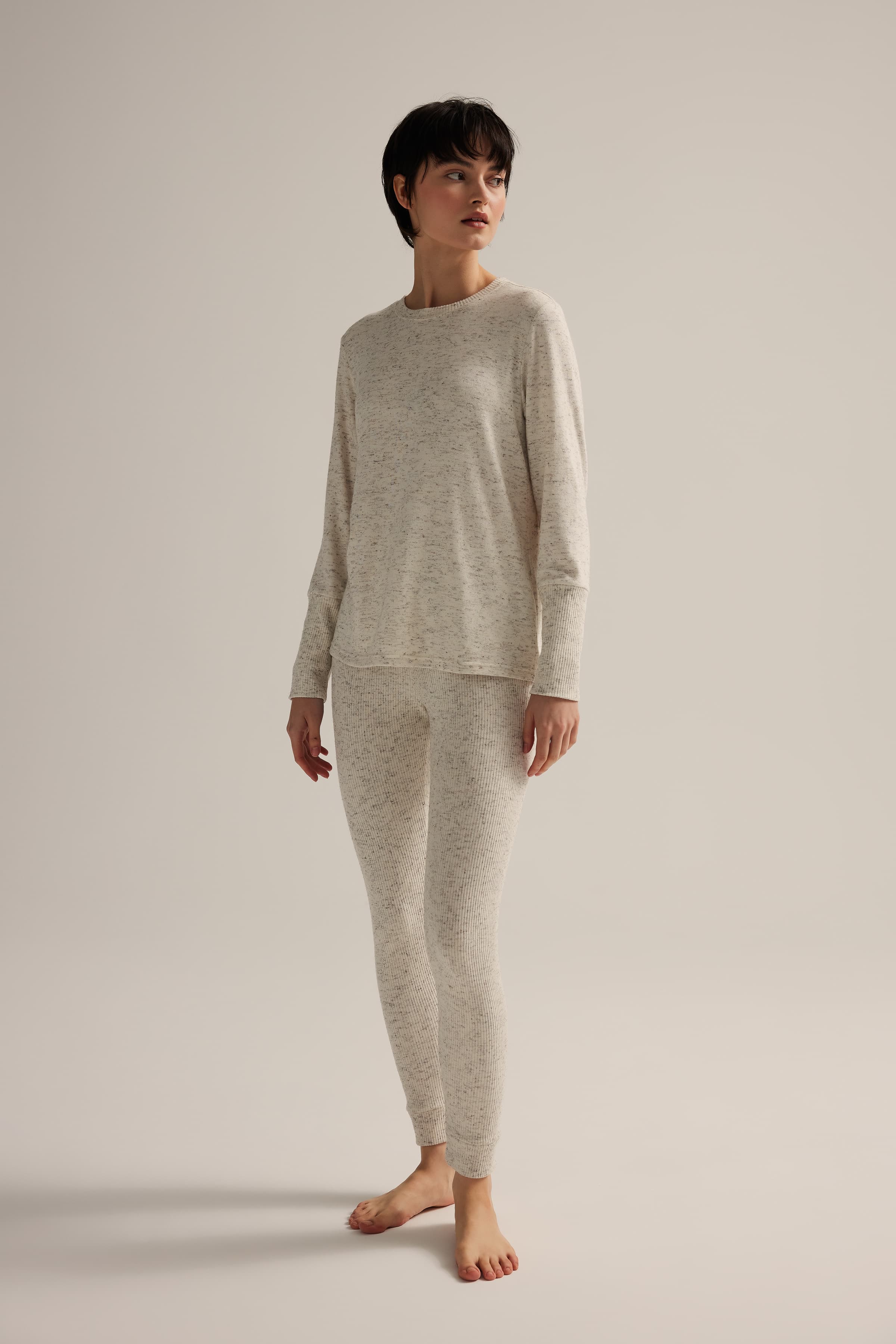 Women's Brown Cotton Leggings — view 1