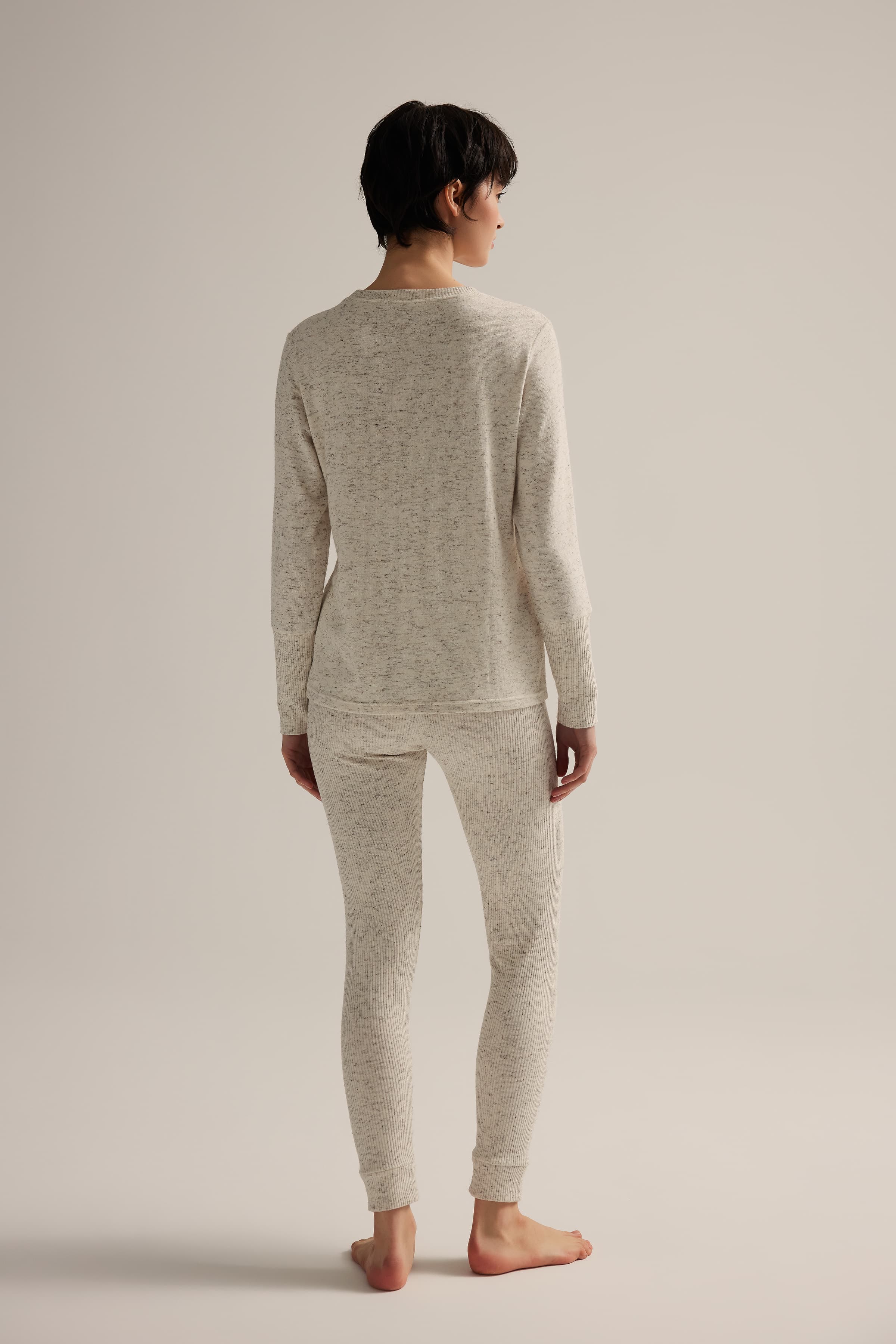 Women's Brown Cotton Leggings — view 4