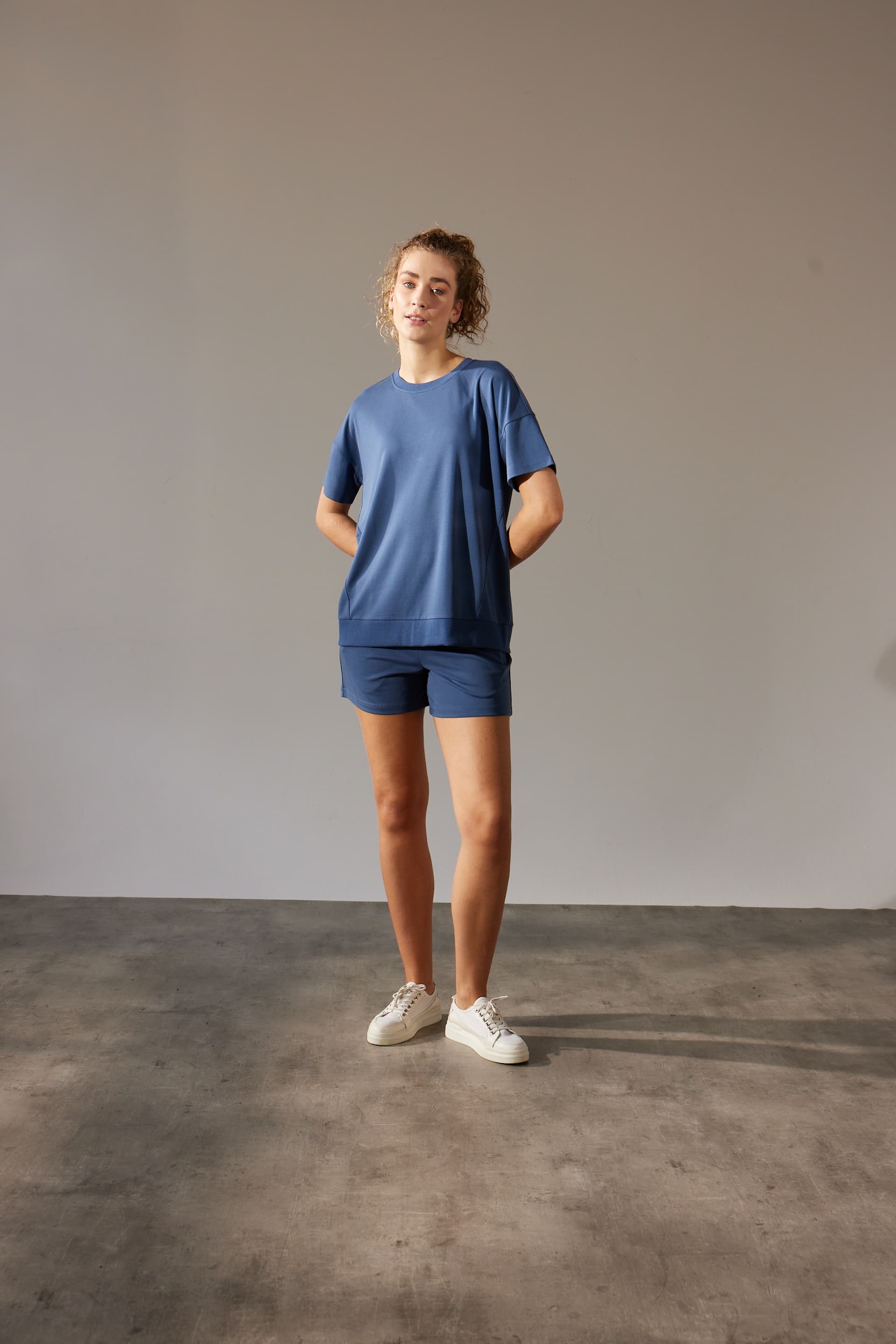 Women's Navy Modal Shorts — view 2