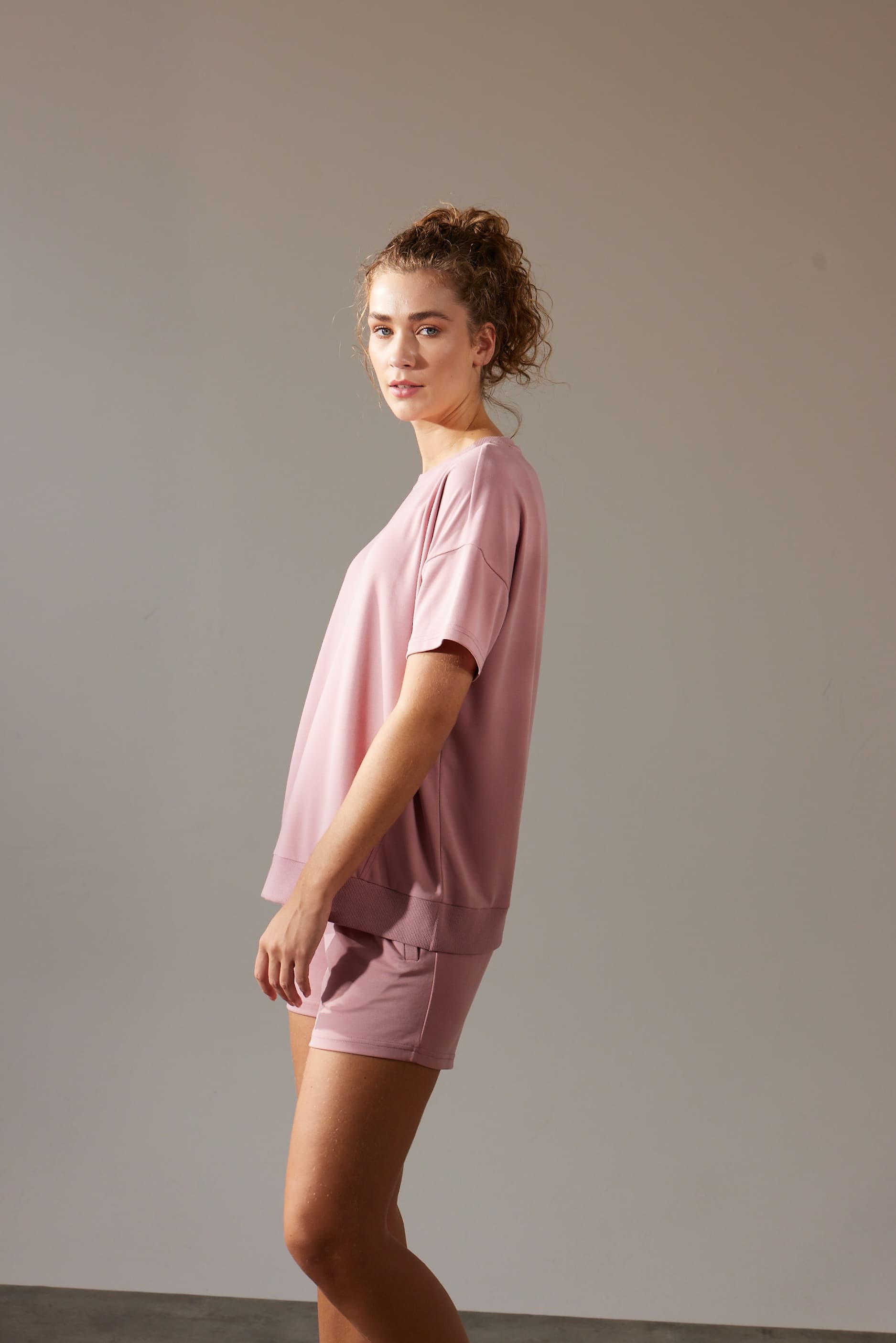 Women's Pink Modal Shorts — view 3