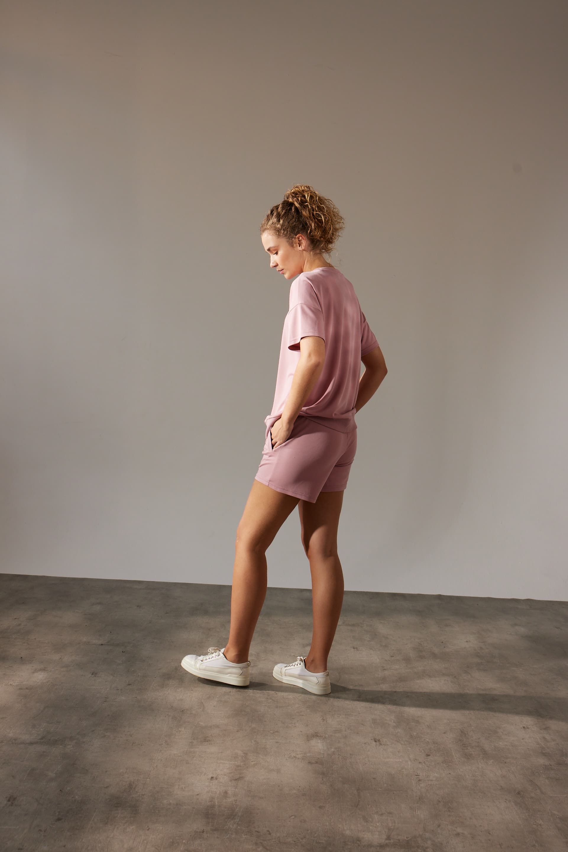 Women's Pink Modal Shorts — view 4