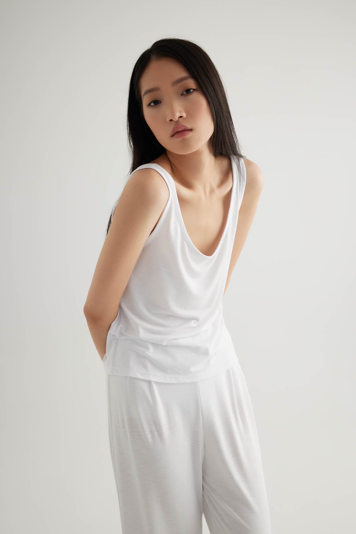 Women's White Modal Camisole — view 3